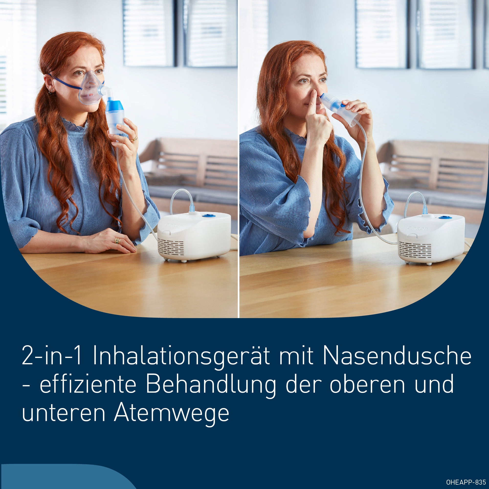 Omron Inhalationsgerät »X102 Total mit Nasendusche, zur Behandlung von Atemwegserkrankungen« mit Nasendusche
