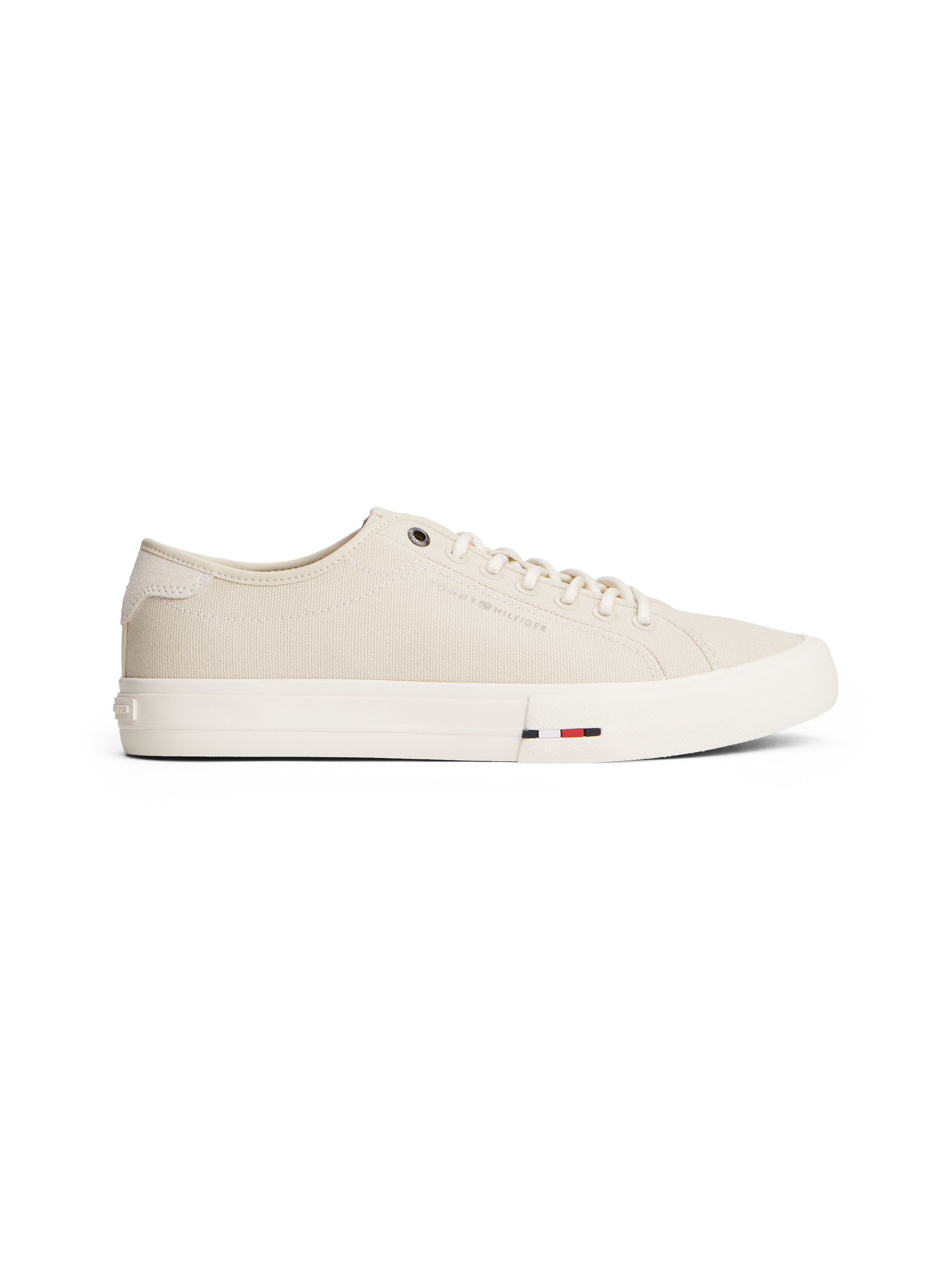 Tommy Hilfiger Sneaker »TH HI VULC STREET CANVAS«, Freizeitschuh, Halbschuh, Schnürschuh mit Logoflag im Plateau