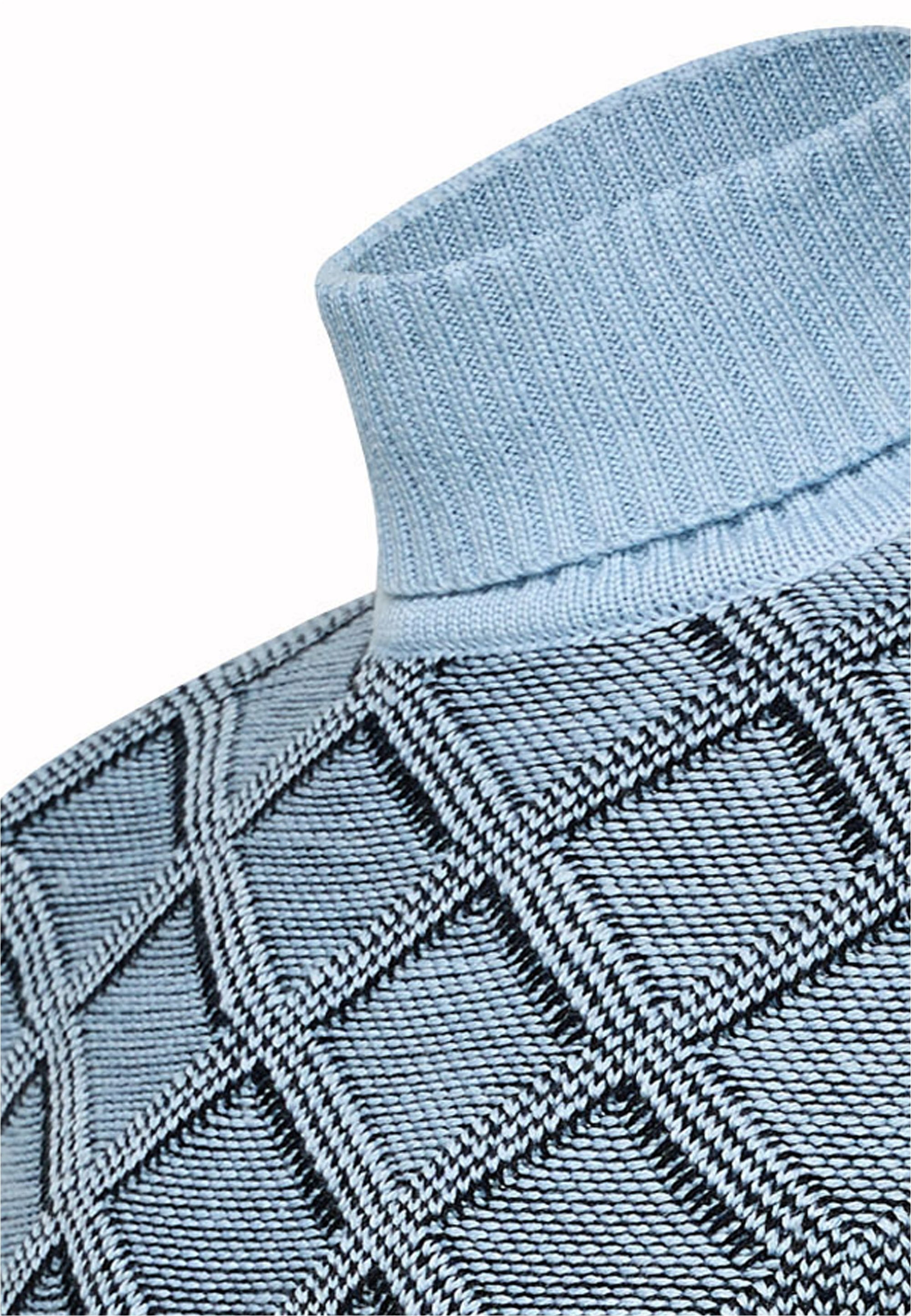 Rusty Neal Rollkragenpullover mit stylischem Karo-Muster