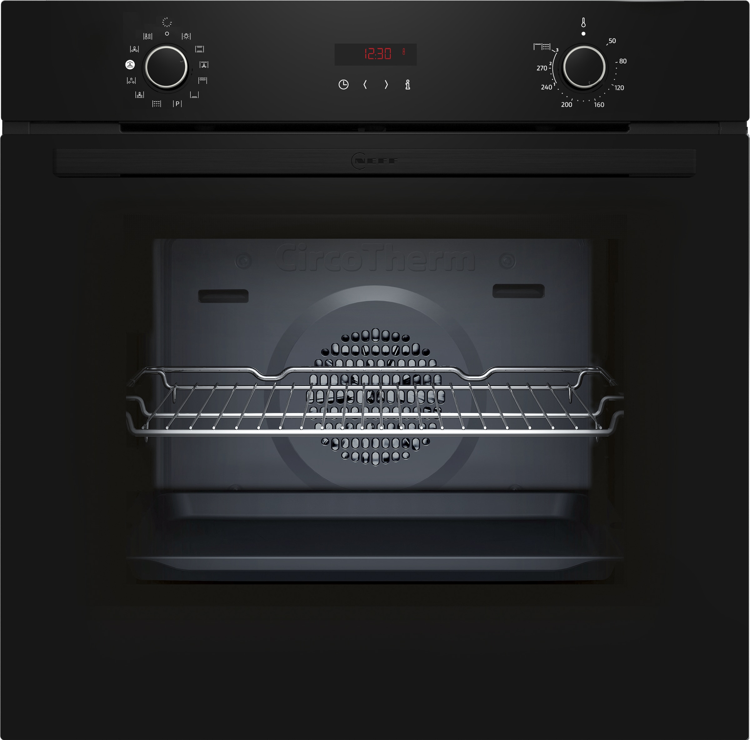 Neff Schwarz Pyrolyse Backofen N 30 "B2cvg6ak3" Mit Teleskopauszug Nachrüstbar Mit Pyrolyse-Selbstreinigung Knuspriges Base Steam & Pyrolyse-Selbstreinigung von Baur