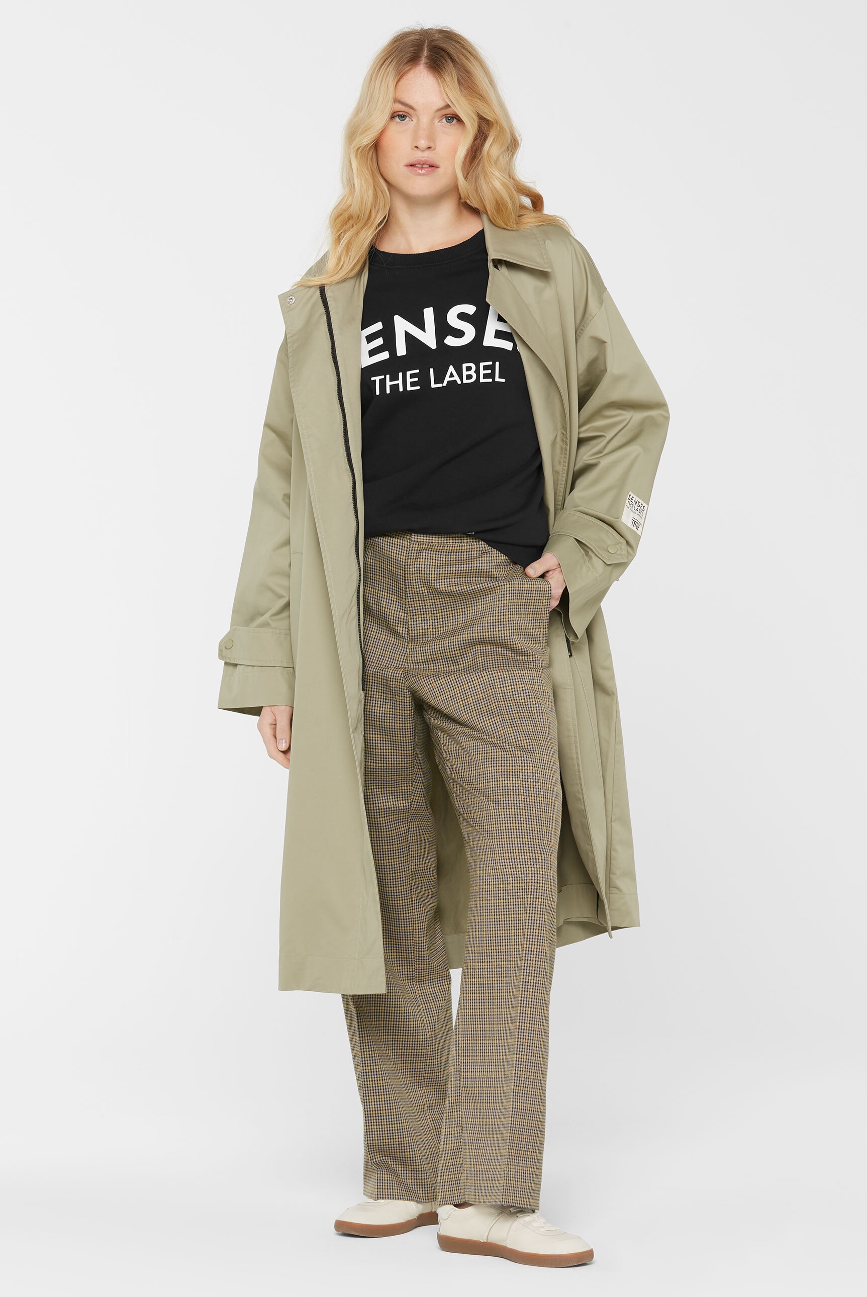 SENSES.THE LABEL Langjacke, ohne Kapuze, mit langem Gehschlitz
