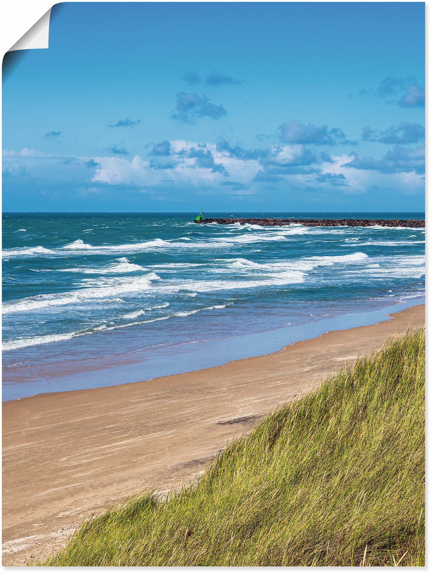 Poster »Düne und Strand bei Hirtshals Dänemark I«, Küstenbilder, (1 St.), als Alubild,...