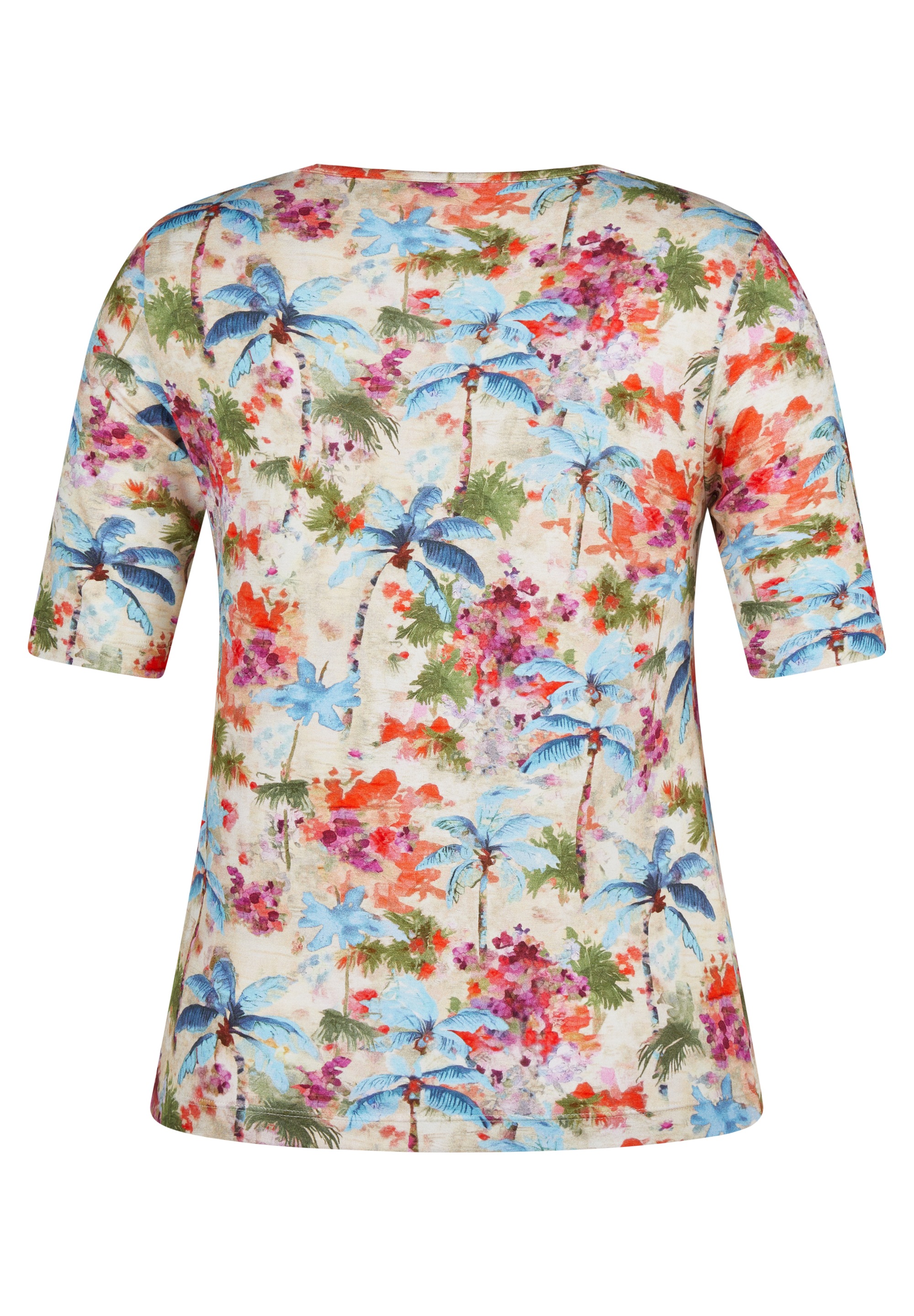 Rabe Rundhalsshirt, mit floralem Muster