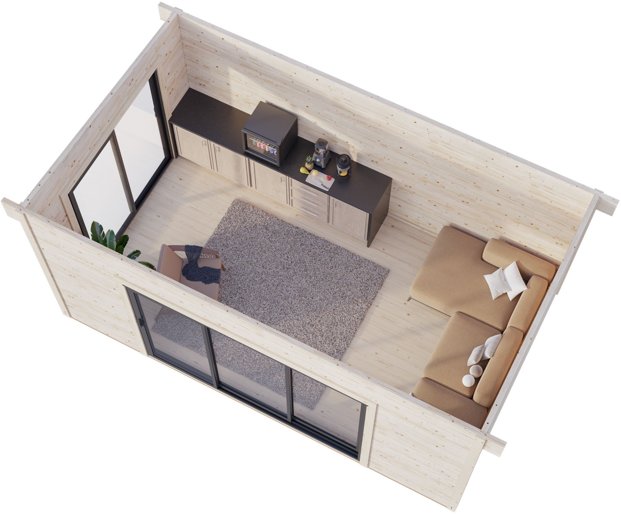 Palmako Gartenhaus »Grace Slide Plus« verschiedene Farben