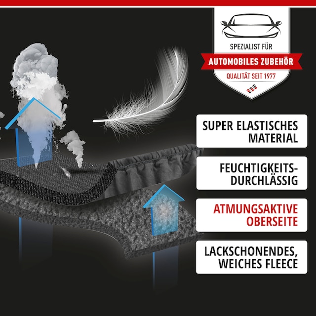 WALSER Autoplane Indoor Fleece, PKW-Abdeckplane für SUV´s, in den