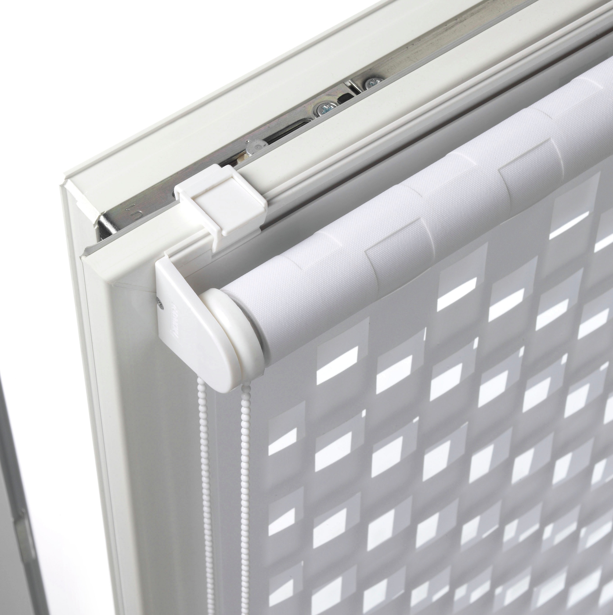 GARDINIA Doppelrollo »EASYFIX Duo Rollo Cut-Out Dreieck«, Lichtschutz, Sichtschutz, mit Bohren/ohne Bohren, freihängend, außergewöhnliche Lichteffekte durch Cut-Out Stoff