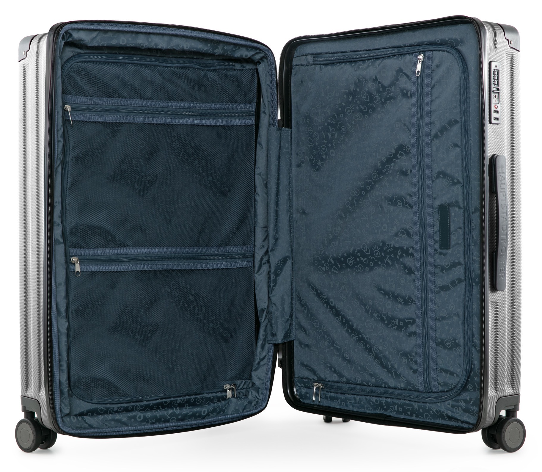 Hauptstadtkoffer Hartschalen-Trolley »Q-Damm, verschiedene Farben und Größen«, 4 Rollen, Hartschalenkoffer Reisekoffer Trolley mit TSA-Schloss