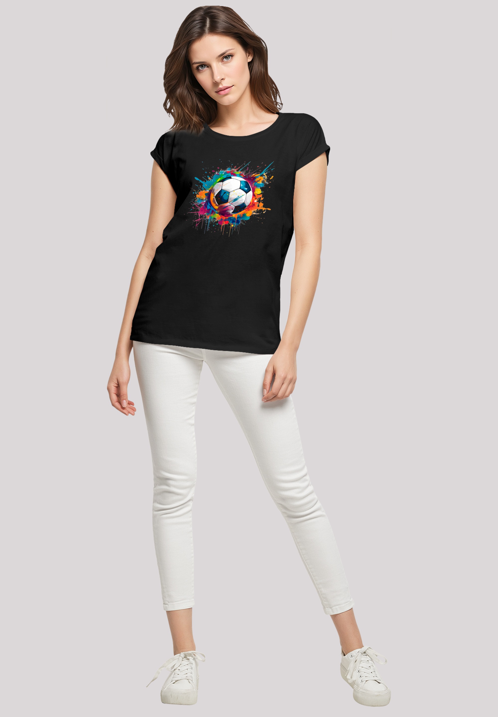F4NT4STIC T-Shirt »Bunte Fußball Grafik«, Premium Qualität