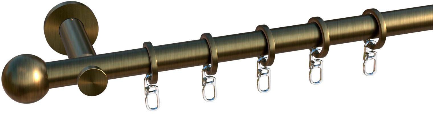 indeko "Formentor" Ø 16 mm 1 läufig-läufig Fixmaß Komplett-Set inkl. Ringen und Montagematerial