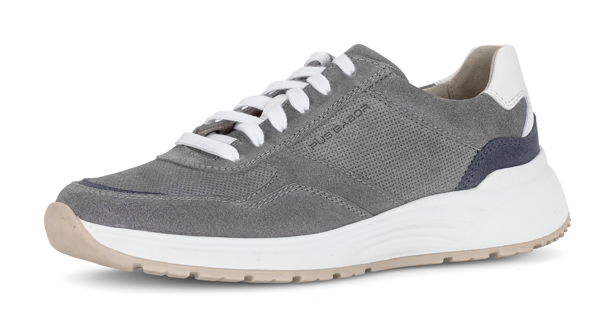 Pius Gabor Sneaker, Freizeitschuh, Halbschuh, Schnürschuh mit Kontrastbesätzen, G-Weite
