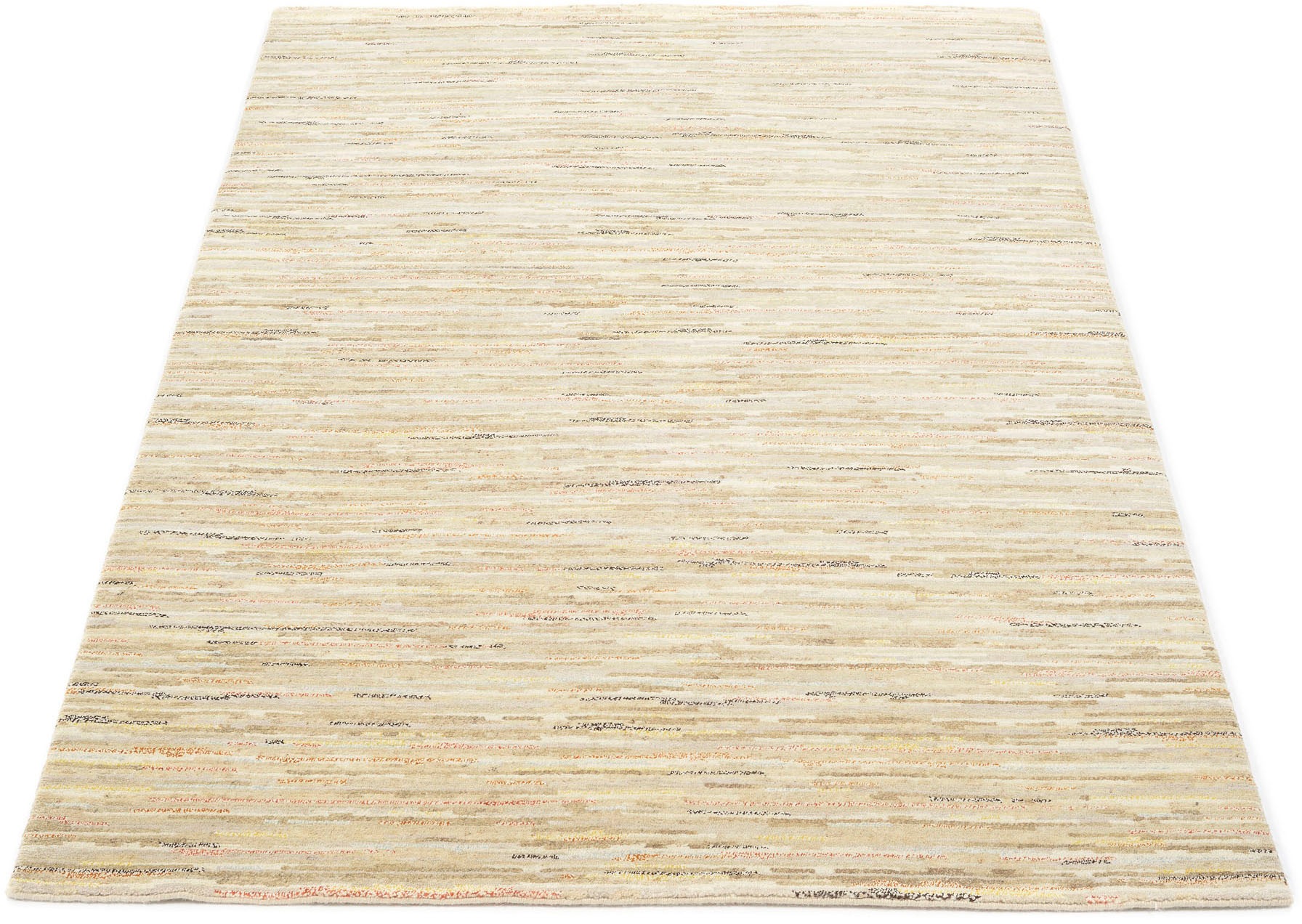 Orientteppich OCI DIE TEPPICHMARKE "HIMALI LINEA", beige, B:170cm H:5mm L:240cm, Wolle, Teppiche, reine Wolle, handgeknüpft, mit Fransen, Wohnzimmer
