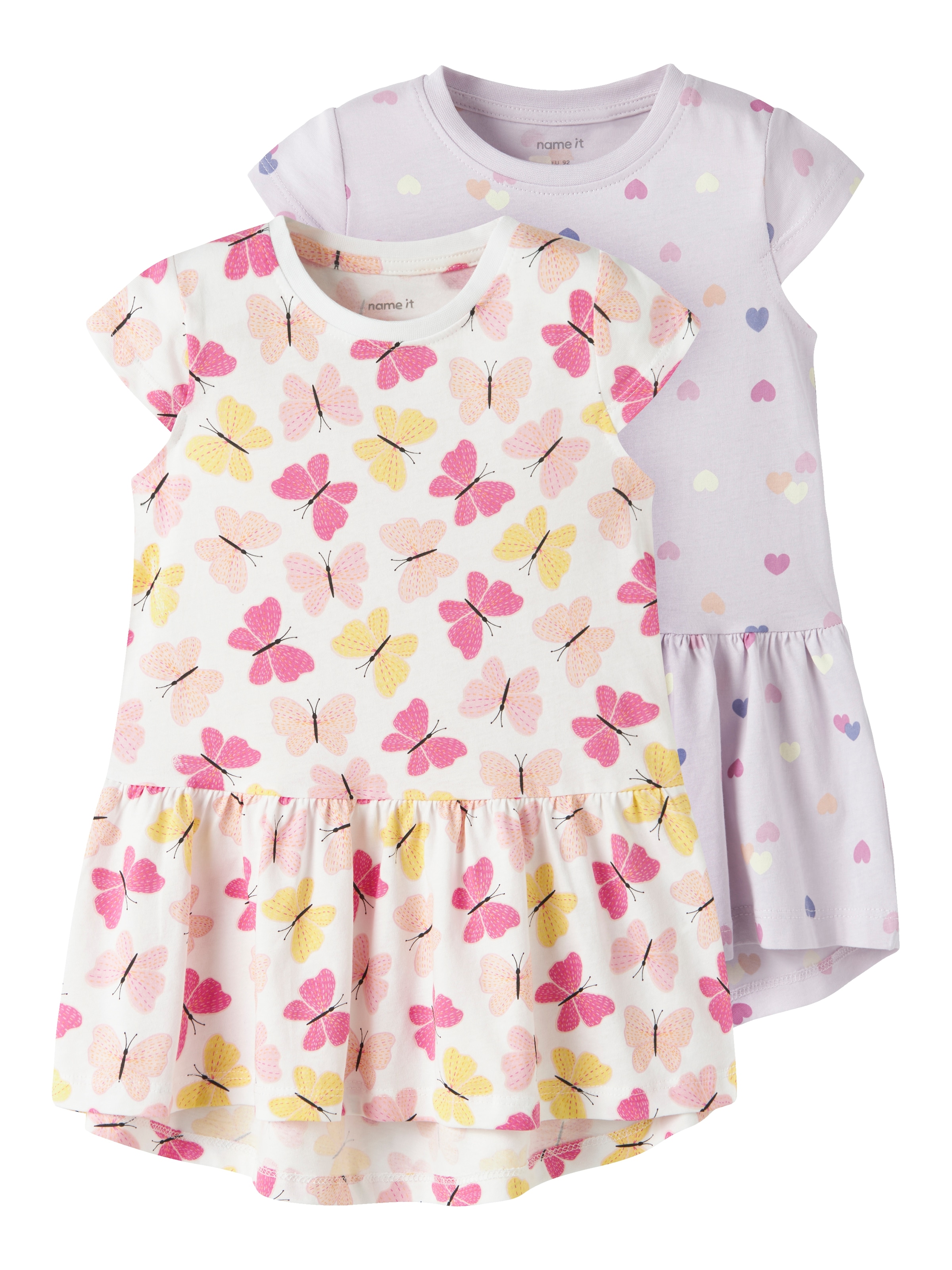 Name It Jerseykleid "NMFVIGGA 2P CAPSL DRESS" Packung, 2 tlg. Baumwolle, regular fit