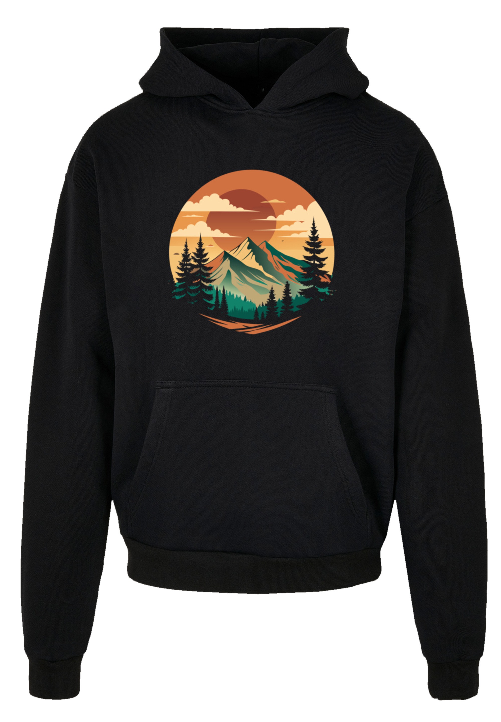 F4NT4STIC Kapuzenpullover »Sonnenuntergang Berglandschaft«, Premium Qualität