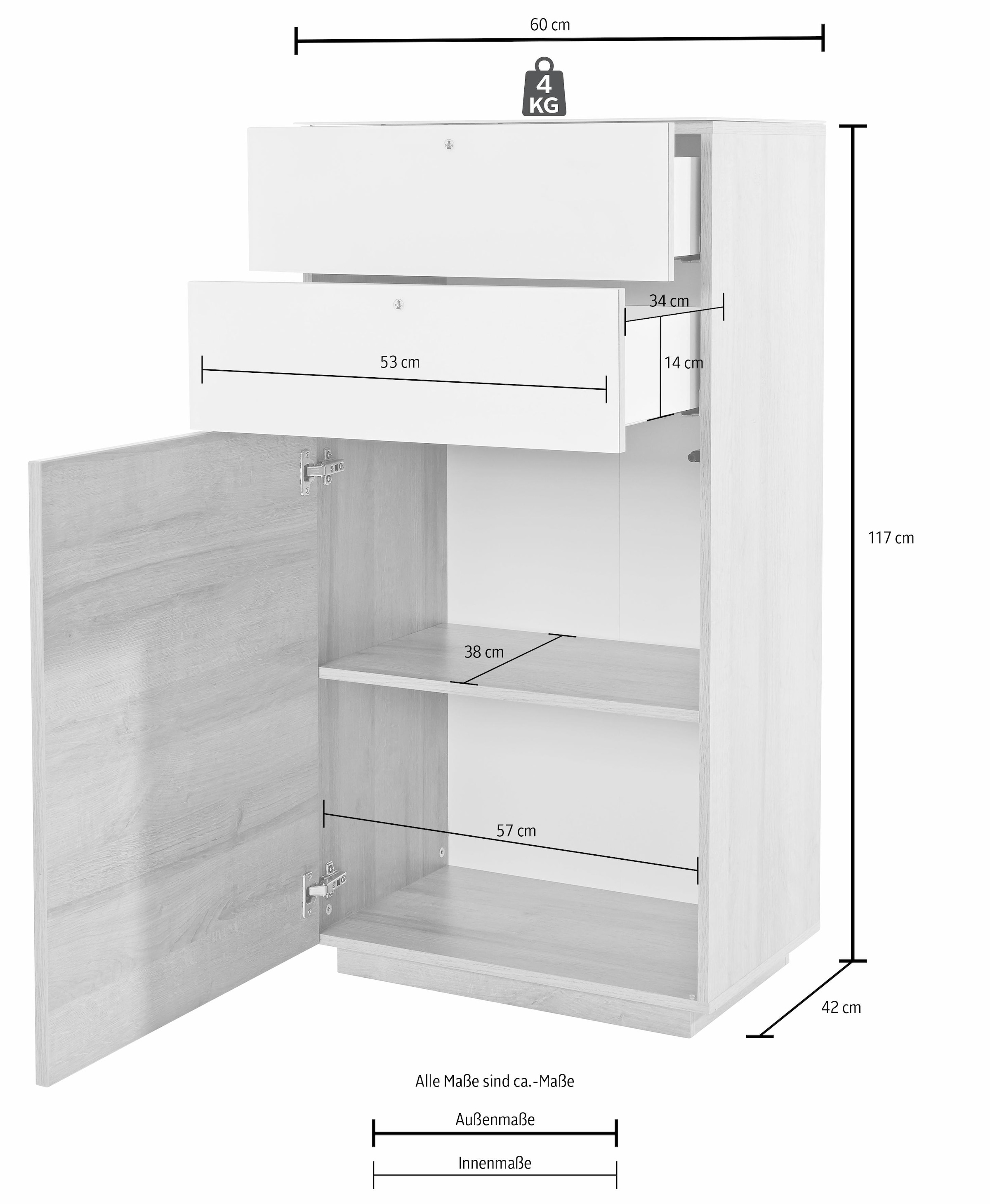 Mäusbacher Kommode, Breite 60 cm günstig online kaufen