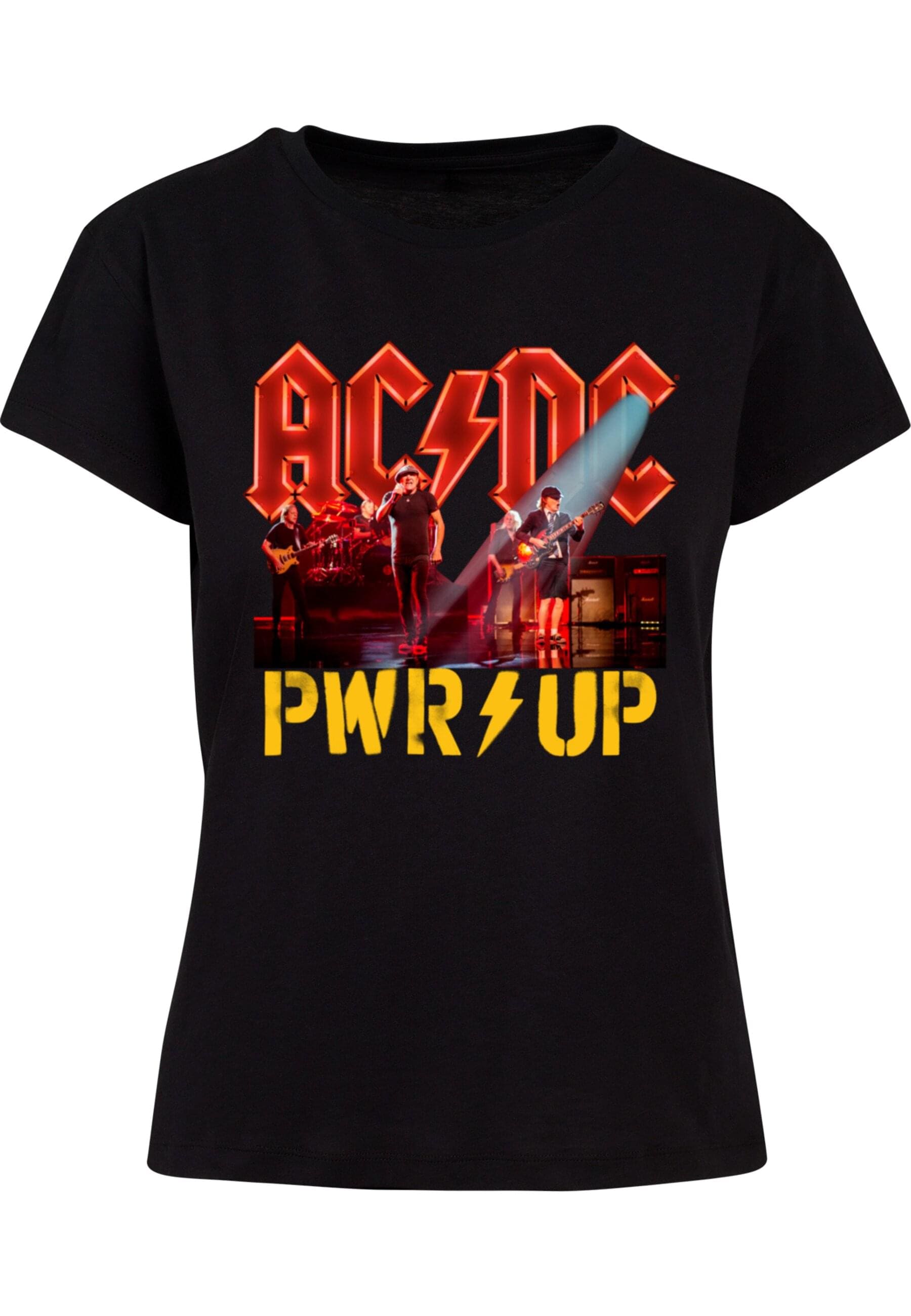 Merchcode T-Shirt "Merchcode Damen Ladies ACDC - PWRUP Stage Lights Box Tee günstig online kaufen
