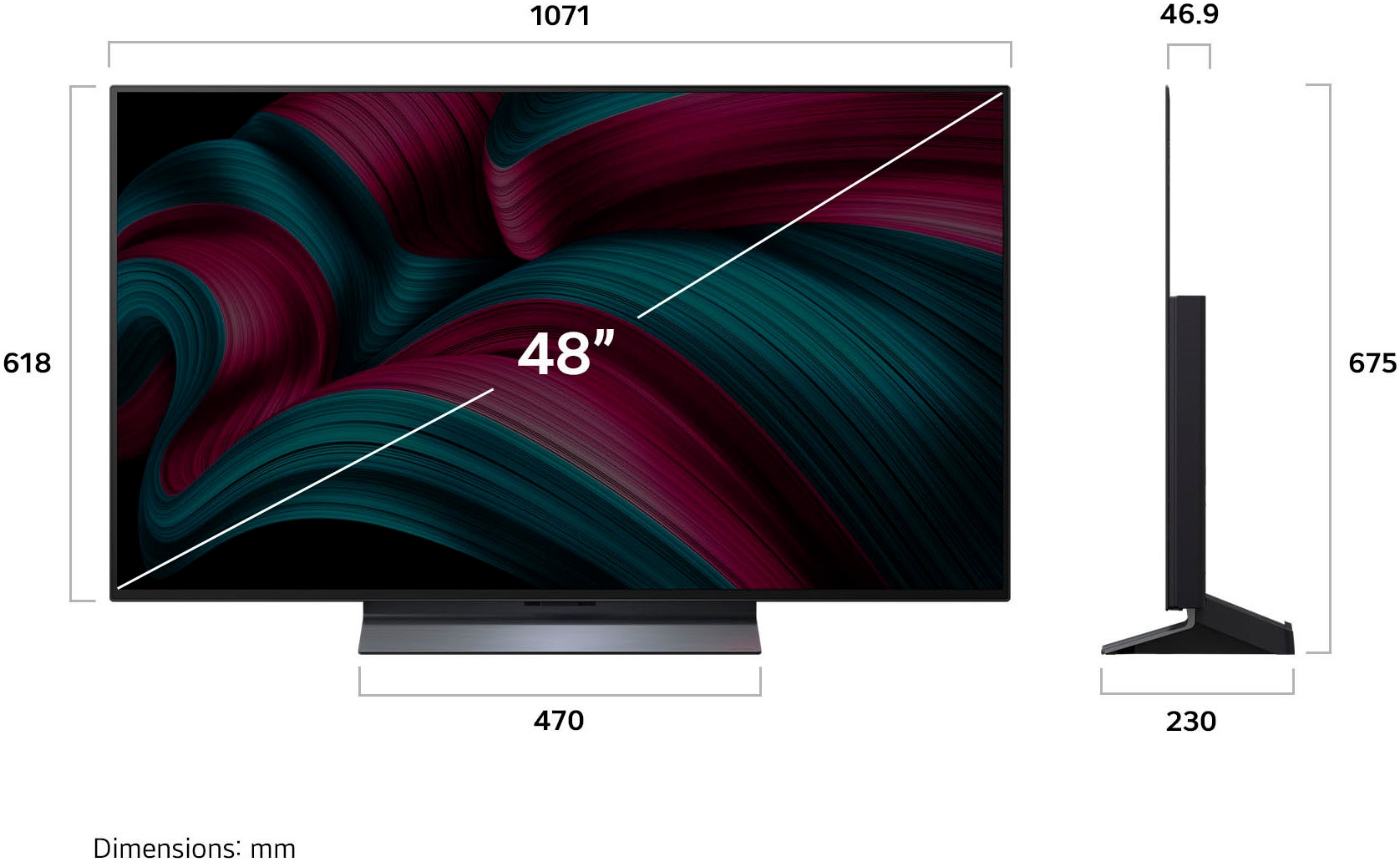 LG OLED-Fernseher »OLED48C5ELB«, 4K Ultra HD, Smart-TV
