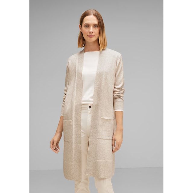 STREET ONE Cardigan »Offener Long Cardigan«, Melange-Optik kaufen | BAUR