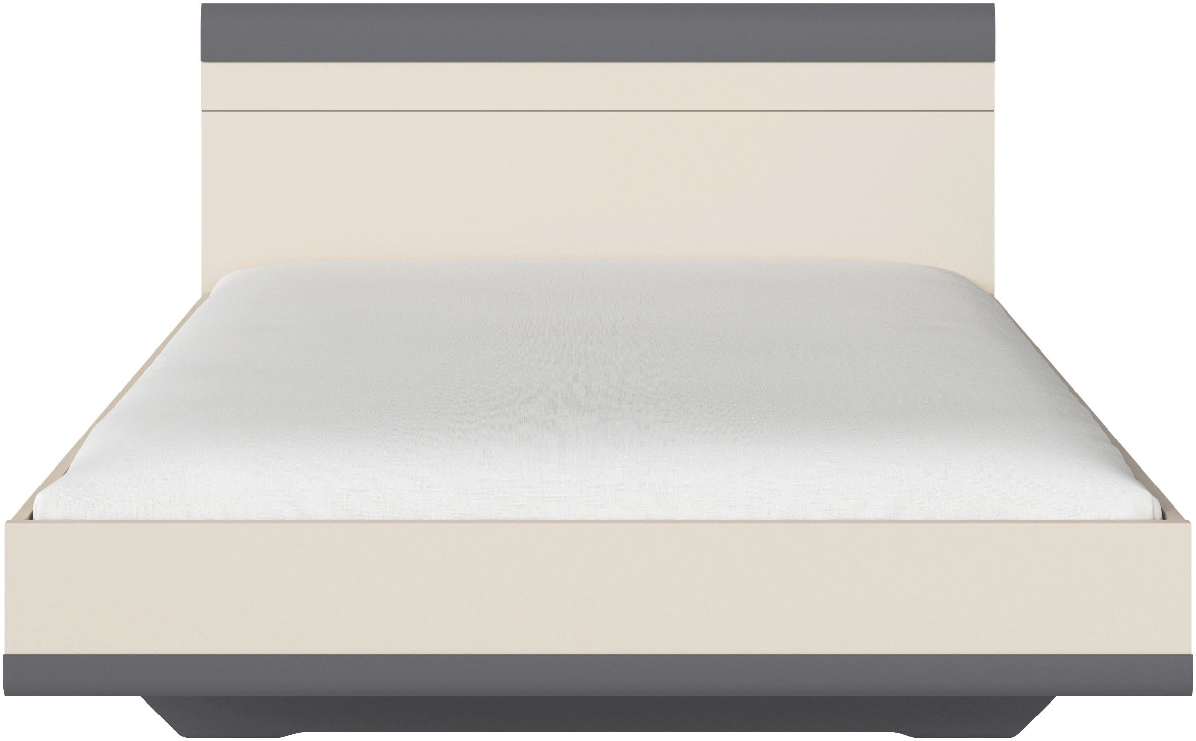 Futonbett RAUCH "Bett Doppelbett Holzbett SAJO", beige (champagner, graumetallic), B:165cm H:102cm L:207cm, Betten, Futonbett, mit Farb-Absetzungen in komfortabler Sitzhöhe MADE IN GERMANY 3