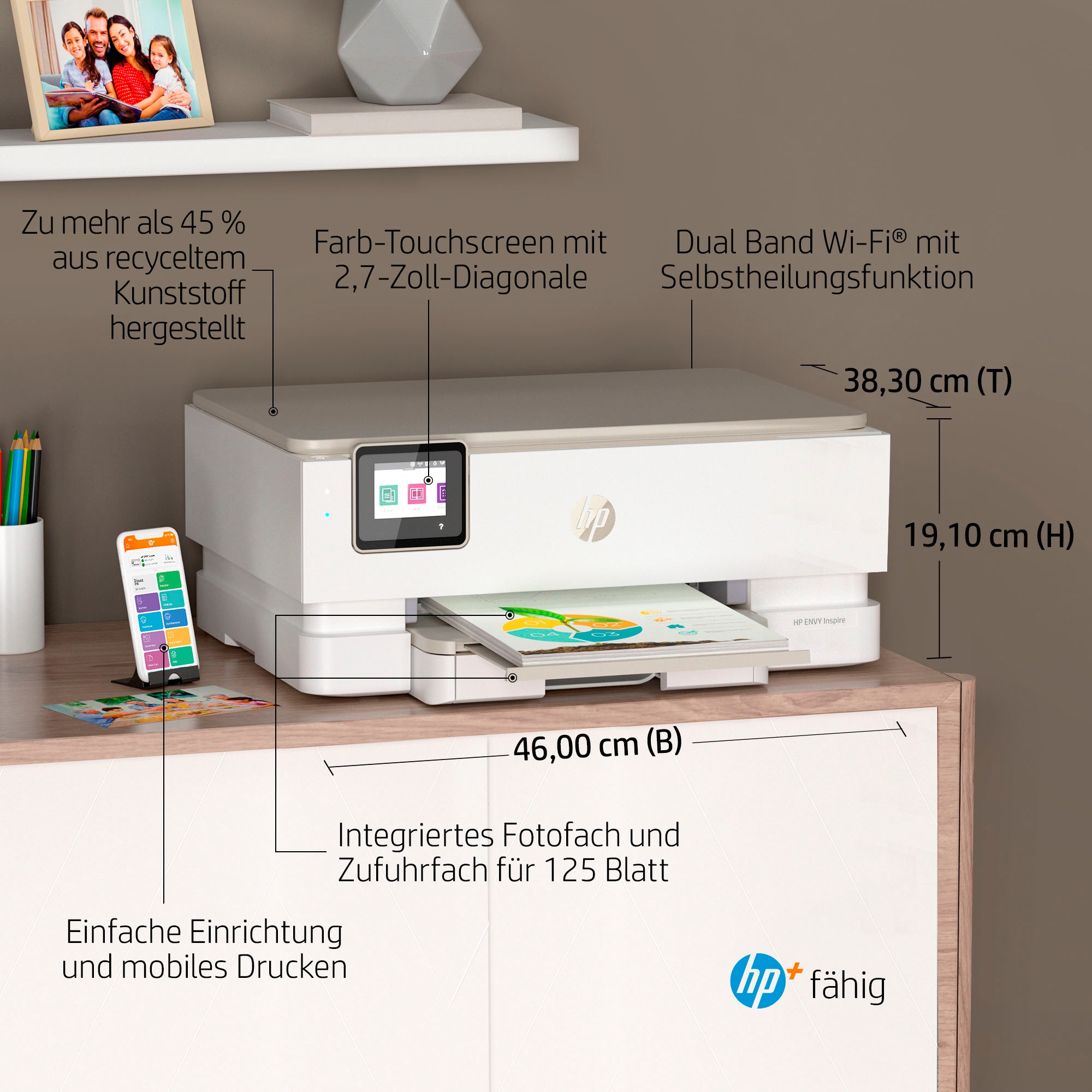 HP Multifunktionsdrucker »Envy Inspire 7220e«, HP+ Instant Ink kompatibel |  BAUR