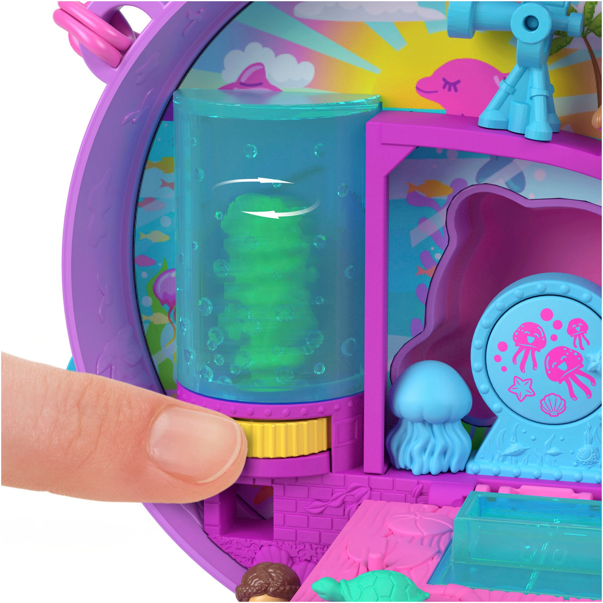 Polly Pocket Spielwelt »Delfin Retten Schatulle«, mit 2 kleinen Puppen