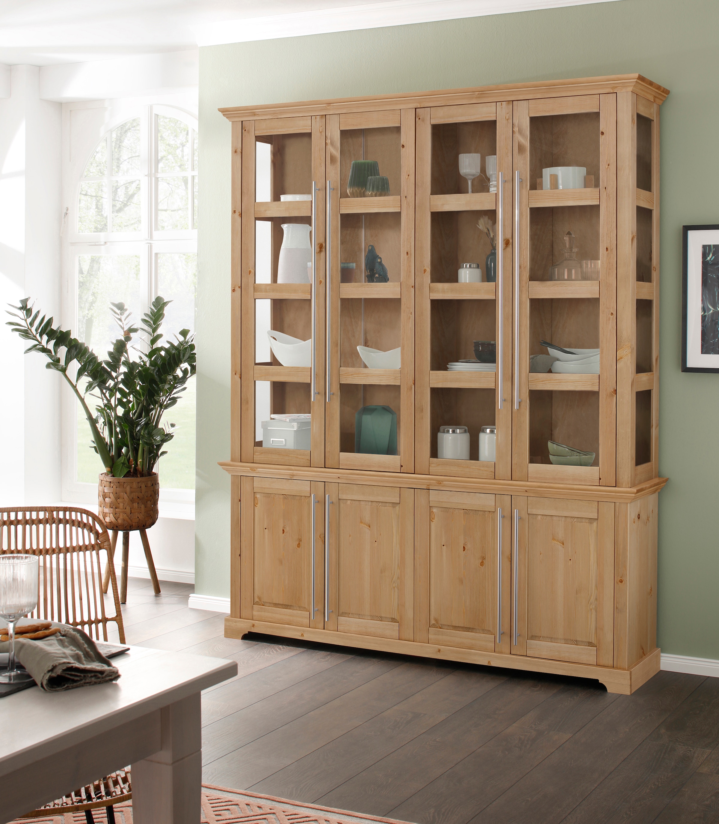 Home affaire Vitrine »Meliss«, aus massiver Kiefer, FSC® Breite 171 cm