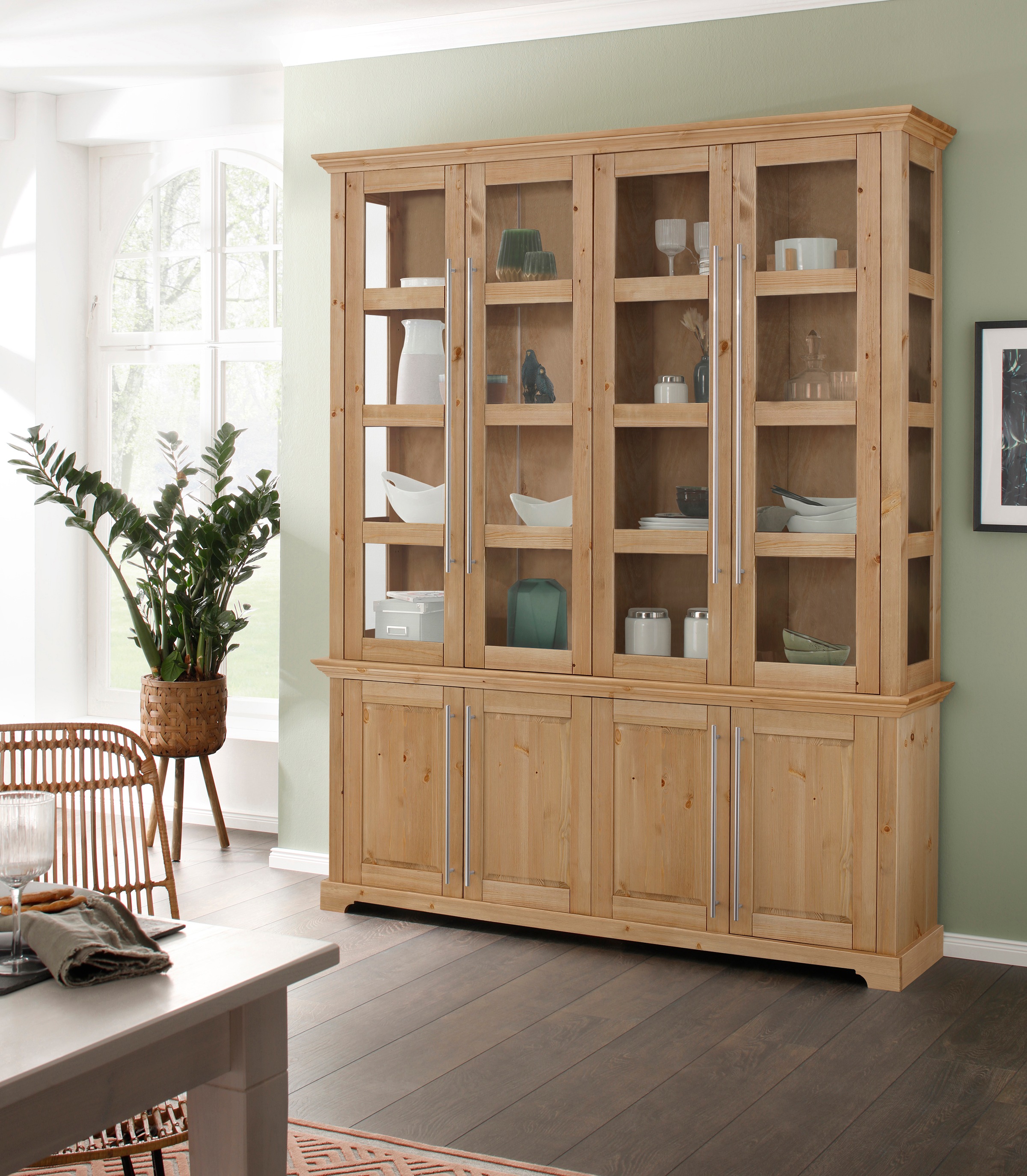 OTTO home Vitrine "Meliss" aus massiver Kiefer, FSC zertifiziert, Breite 17 günstig online kaufen