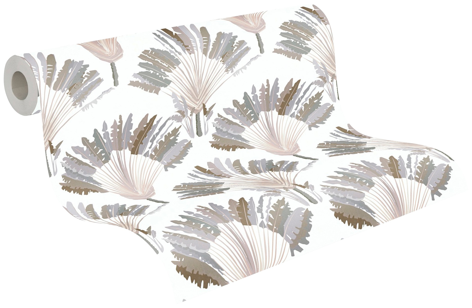 Architects Paper »Jungle Chic« botanisch | floral | tropisch glatt Palmentapete Tapete Dschungel Federn Tapeten Wohnzimmer Schlafzimmer