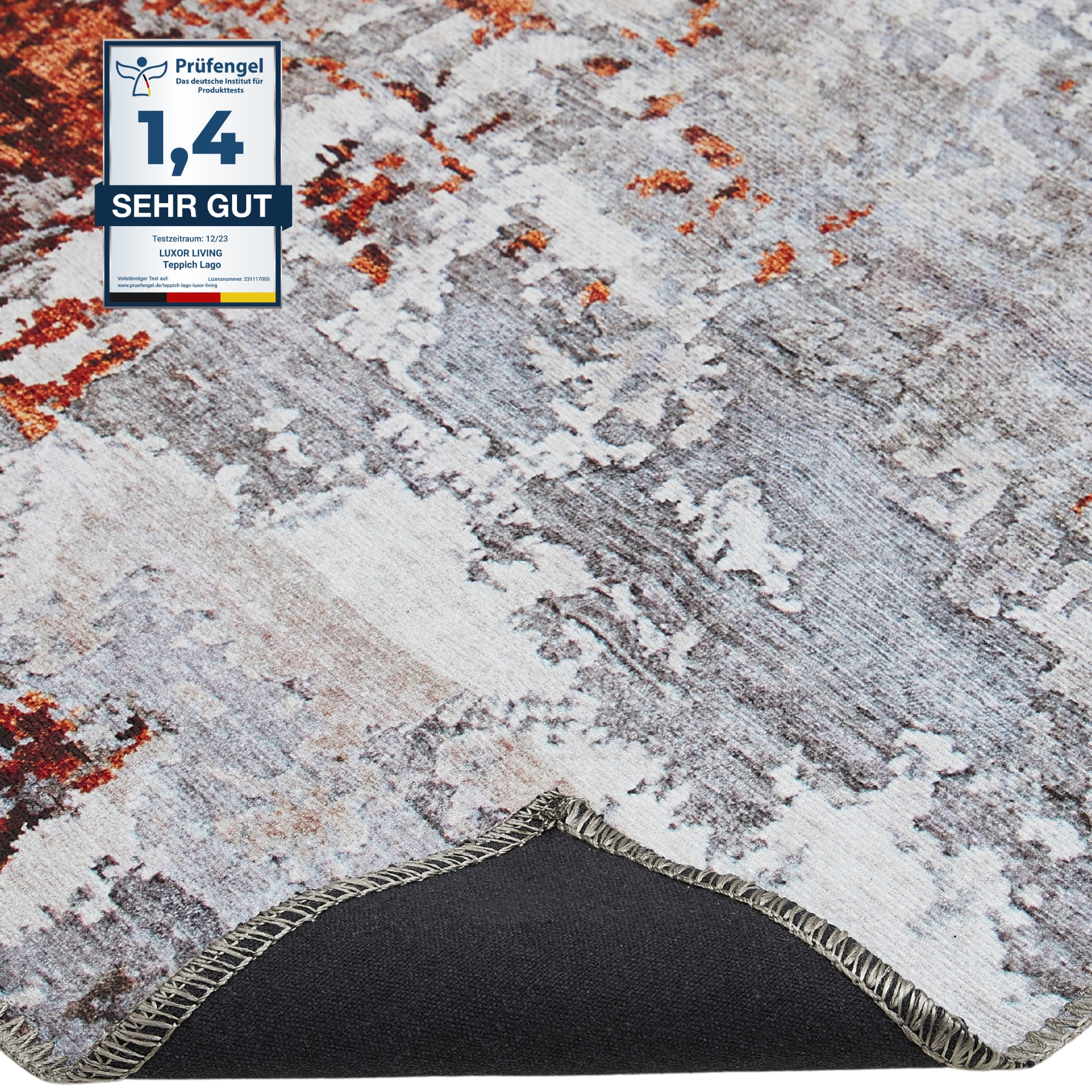 LUXOR living Teppich »Lago«, rechteckig, 6 mm Höhe, faltbarer Teppich, modernes Design, waschbar, In- und Outdoor geeignet