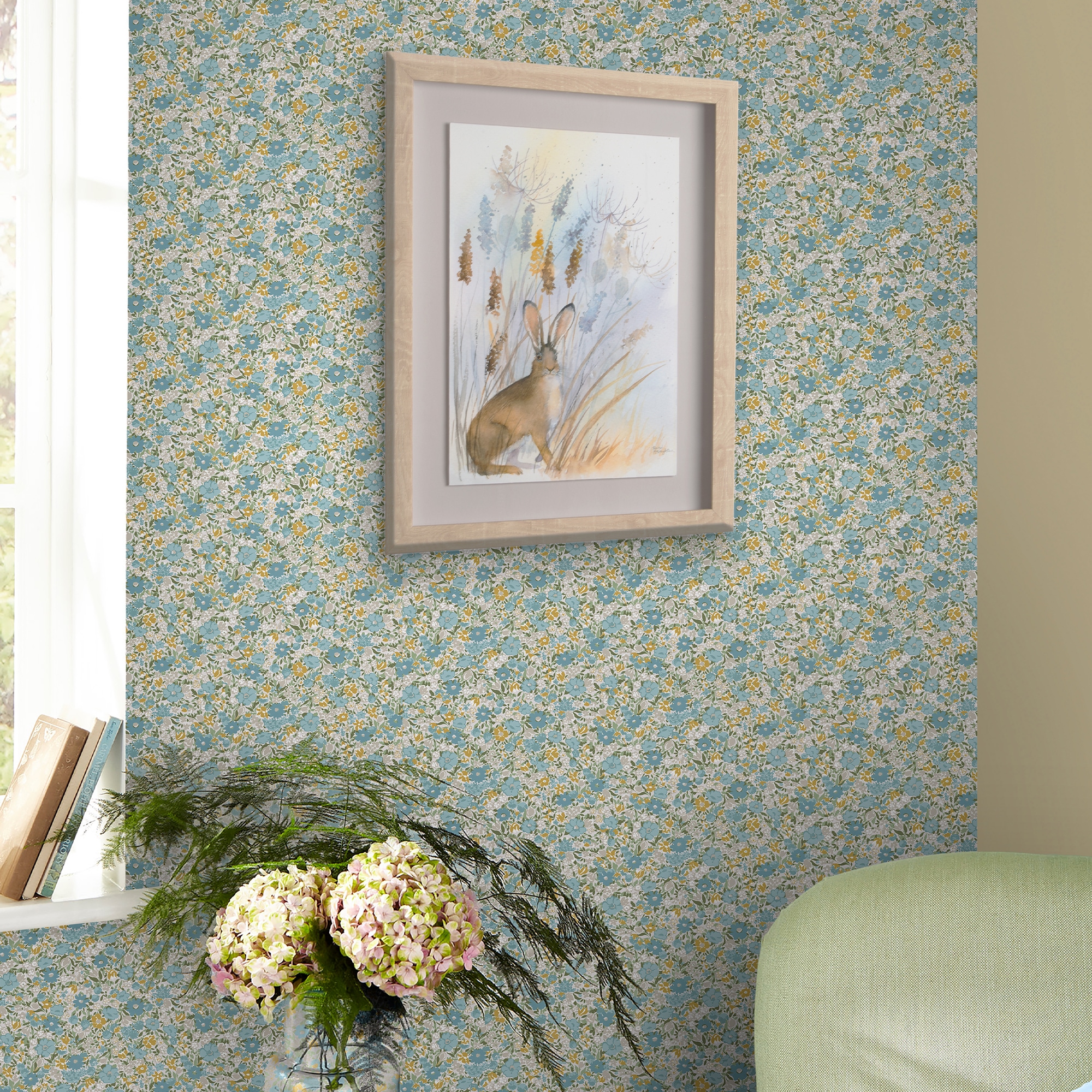 LAURA ASHLEY Vliestapete "Loveston" geblümt glatt 10mx52cm (ca. 5m2)