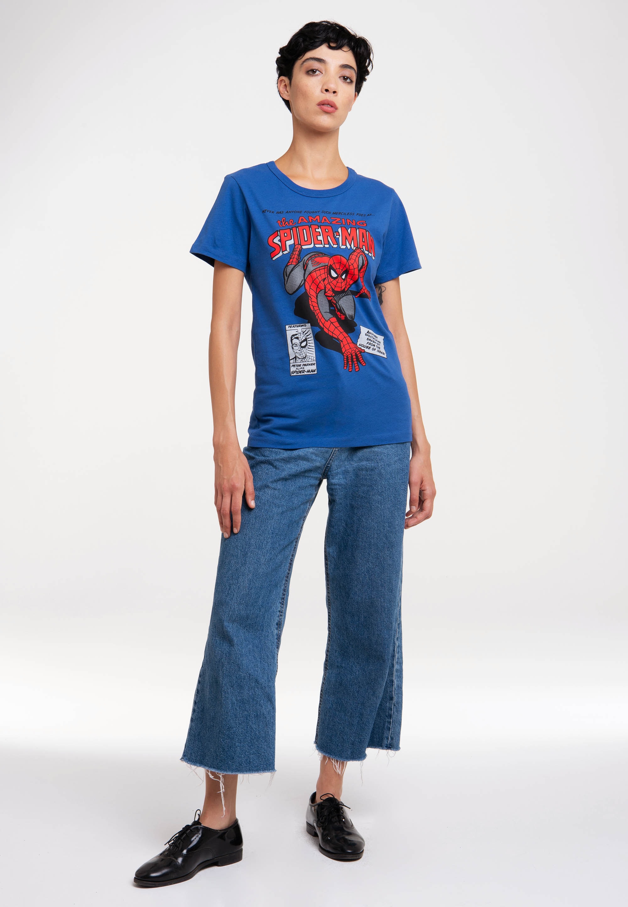 LOGOSHIRT T-Shirt »Marvel - lizenziertem Print bestellen für mit Spider-Man Merciless | BAUR Foes«