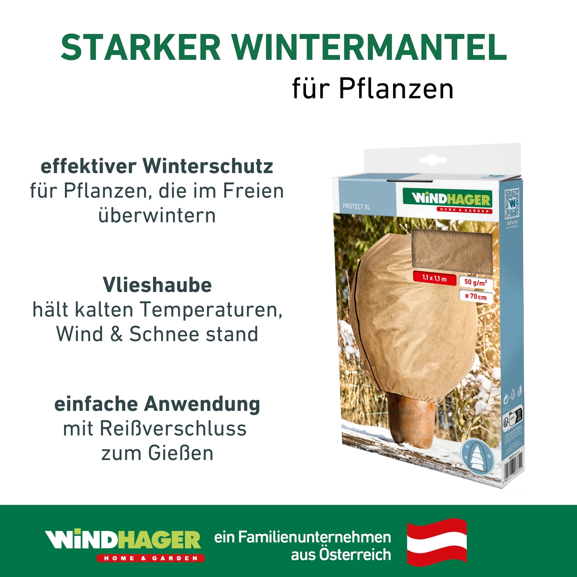 Windhager Gartenvlies »Jute-Trennvlies für Töpfe, Unkrautvlies aus Jute, Pflanzenvlies« wasserdurchlässig und atmungsaktiv, 1x1 m