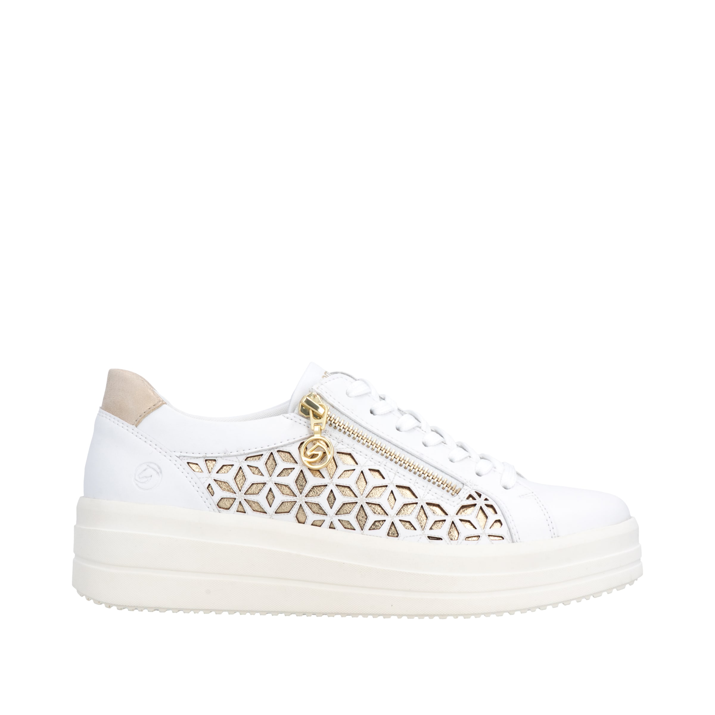 Remonte Plateausneaker  Halbschuh, Schnürschuh mit Perforation und seitlichem Reißverschluss