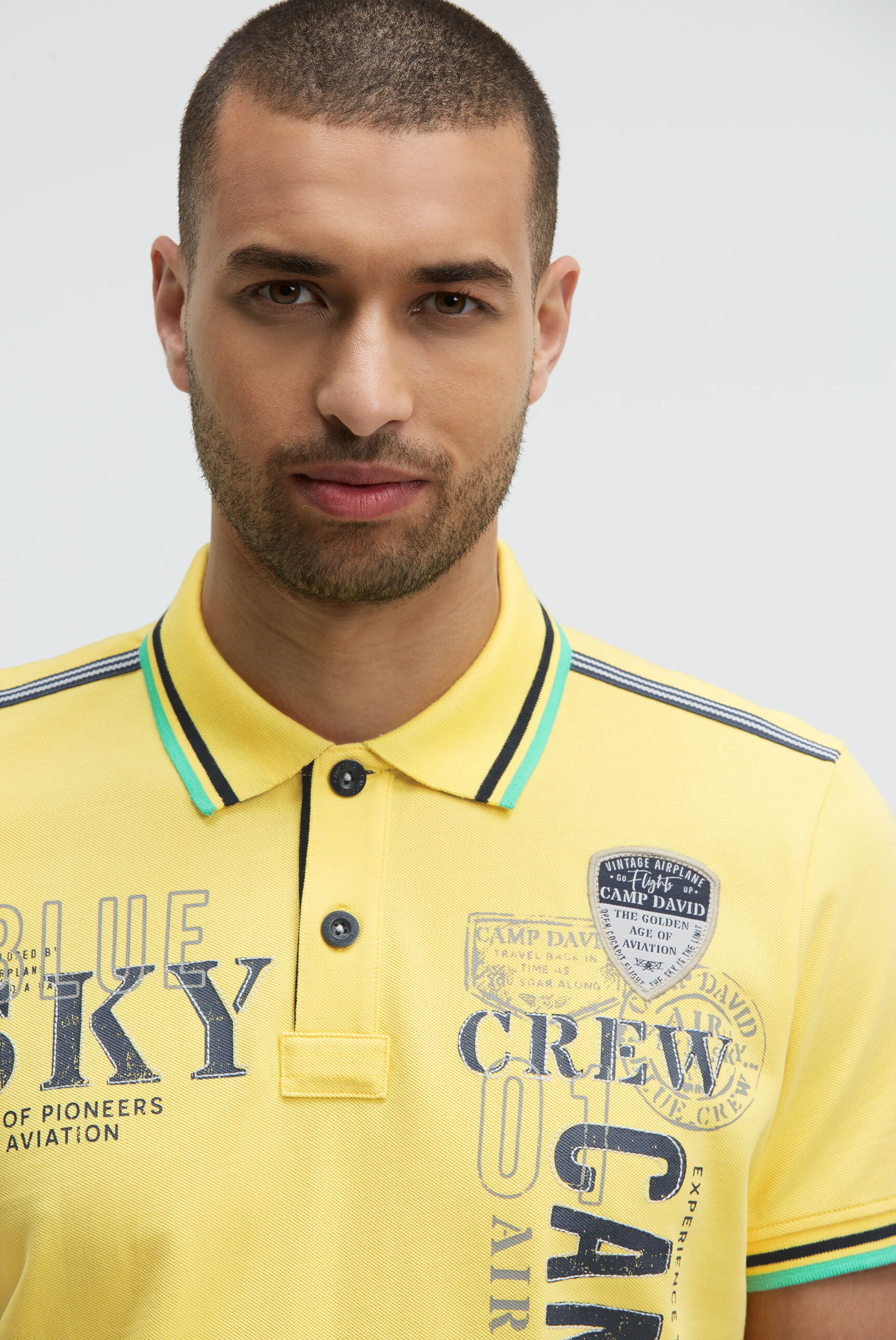 CAMP DAVID Poloshirt, mit Seitenschlitze