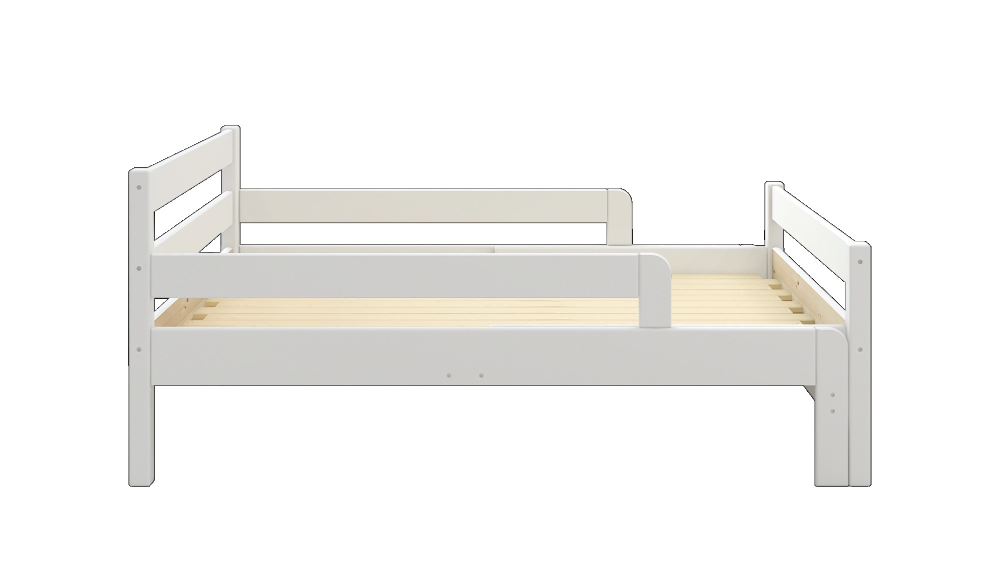 OTTO home Kinderbett »Wenke,  ausziehbar von 140 bis 200 cm, FSC®« 90cm Breite, 140-200cm Liegefläche,  massive Kiefer, mit Lattenrost, zeitlose Optik,  Rausfallschutz