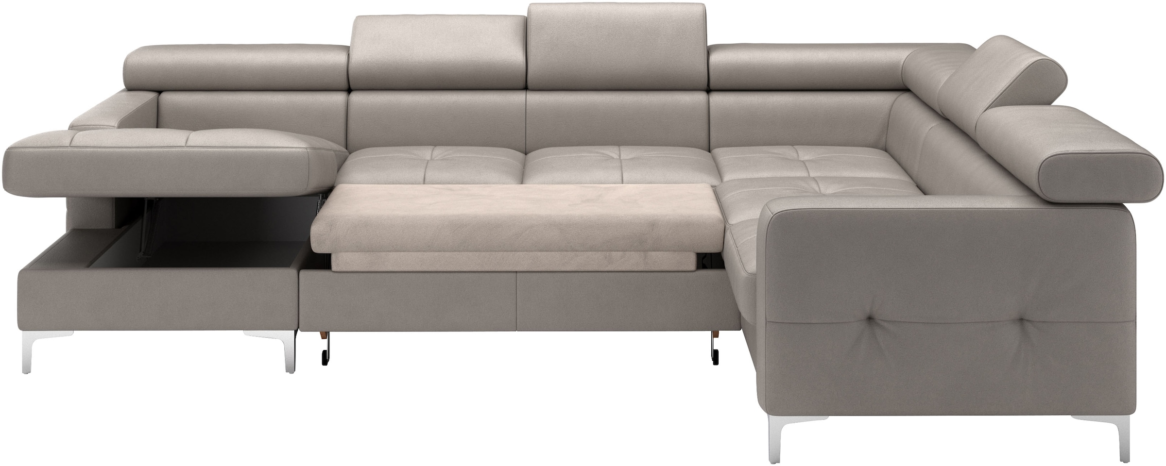 COTTA Wohnlandschaft »Sammy U-Form«, mit Kopfteilverstellung, optional mit Bettfunktion und Bettkasten