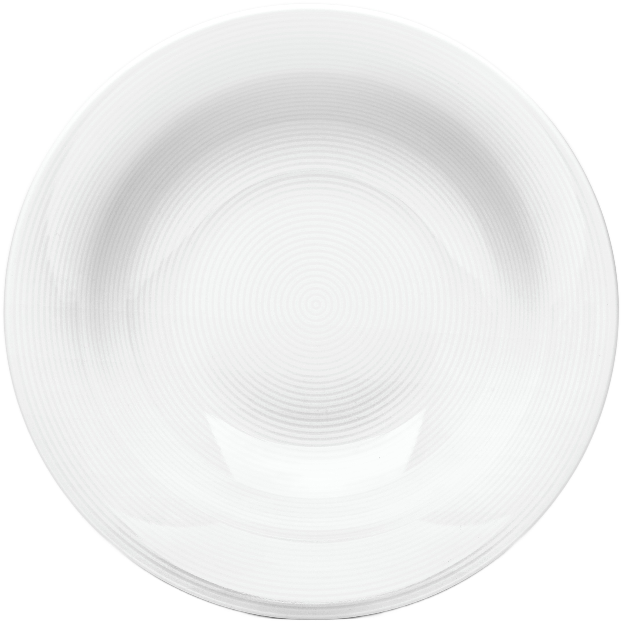VAN WELL Pastateller "Jive, tiefer Teller 20 cm, 6 Stück", 20cm, weiß, Speiseteller, dezentes Spiraldekor, spülmaschinen-und mikrowellengeeignet