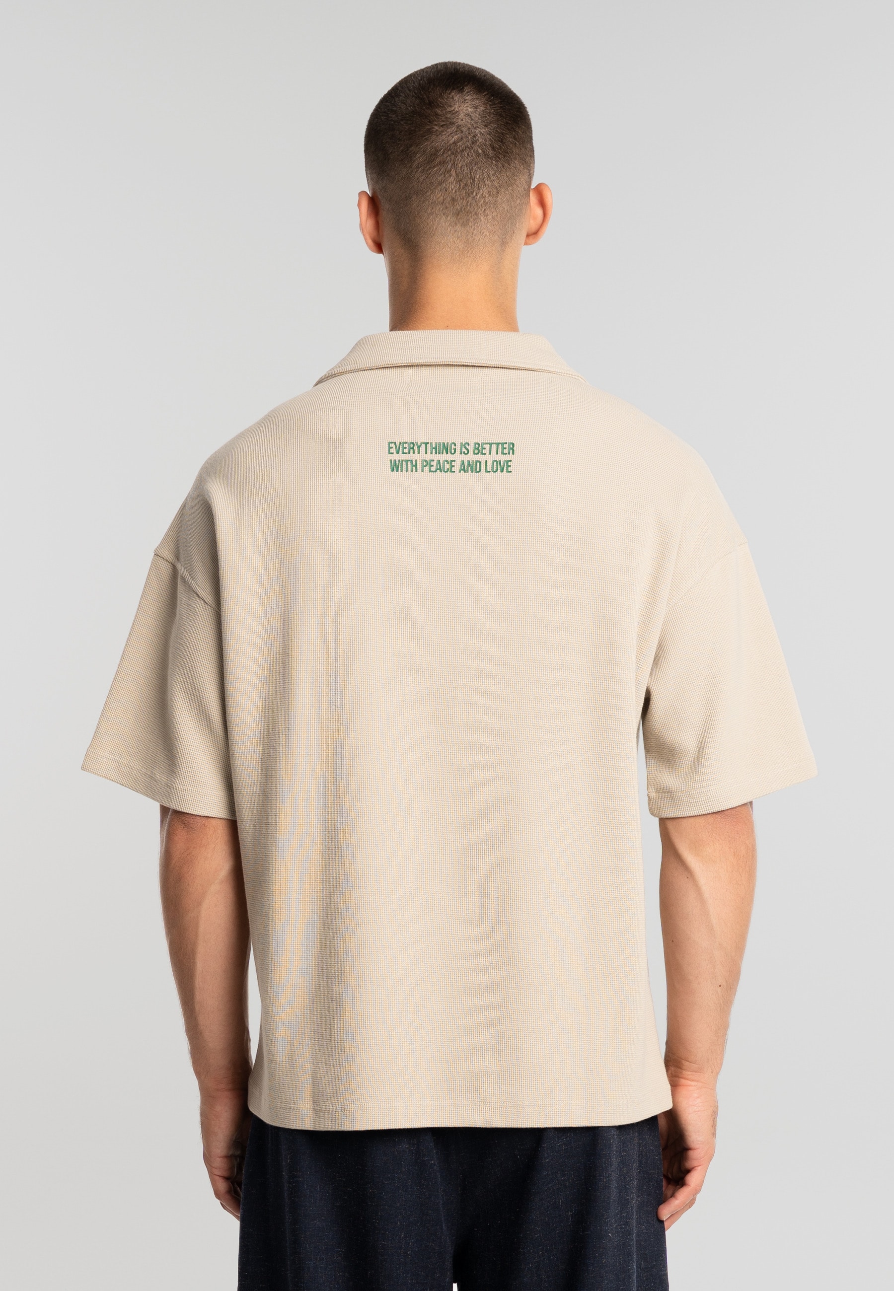 Another Cotton Lab Poloshirt »Another Cotton Lab Peace Waffle Polo« 1
