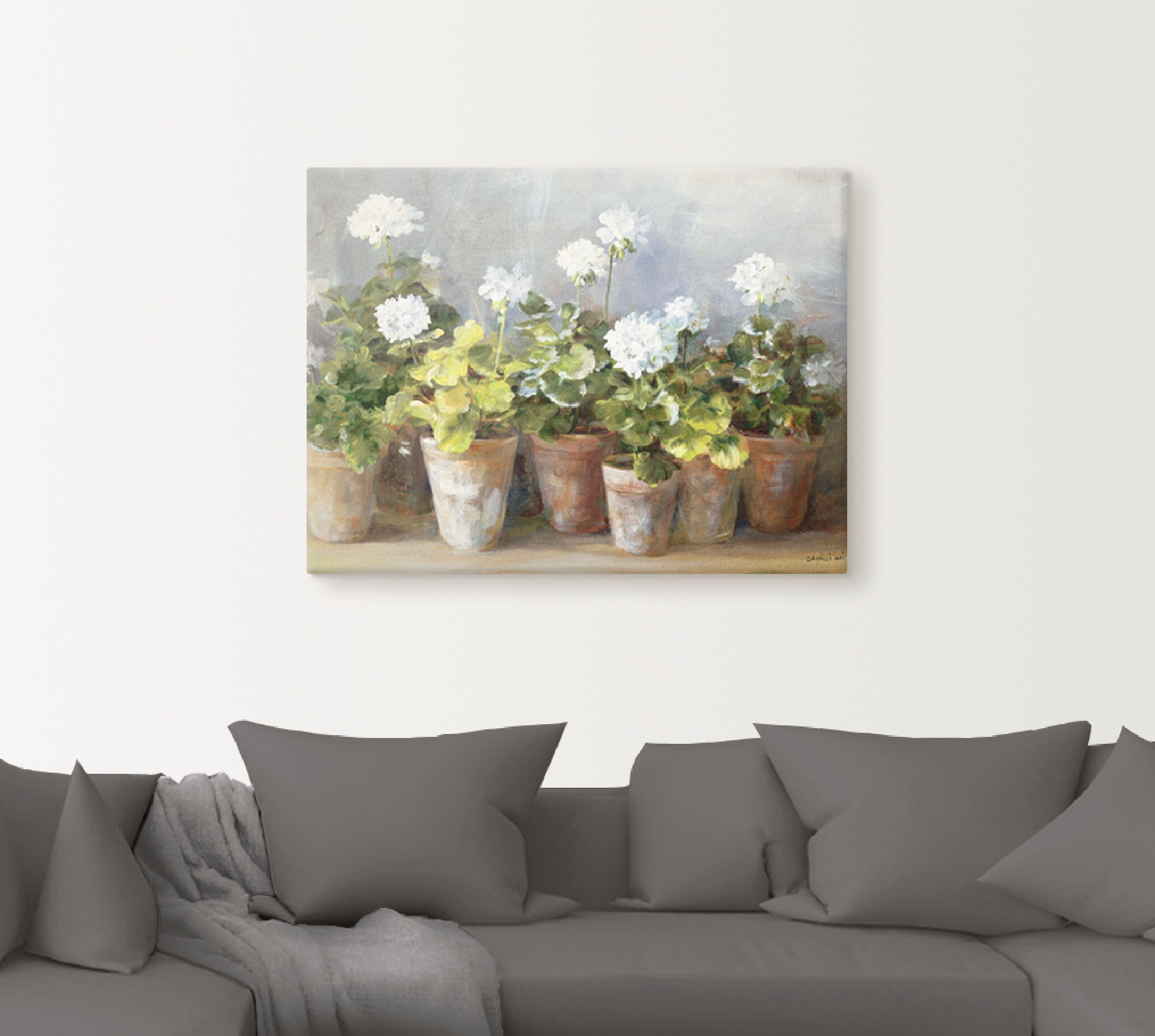 Artland "Weiße Geranien" Blumen 1 Stk. tlg. als Leinwandbild, Poster in ver günstig online kaufen