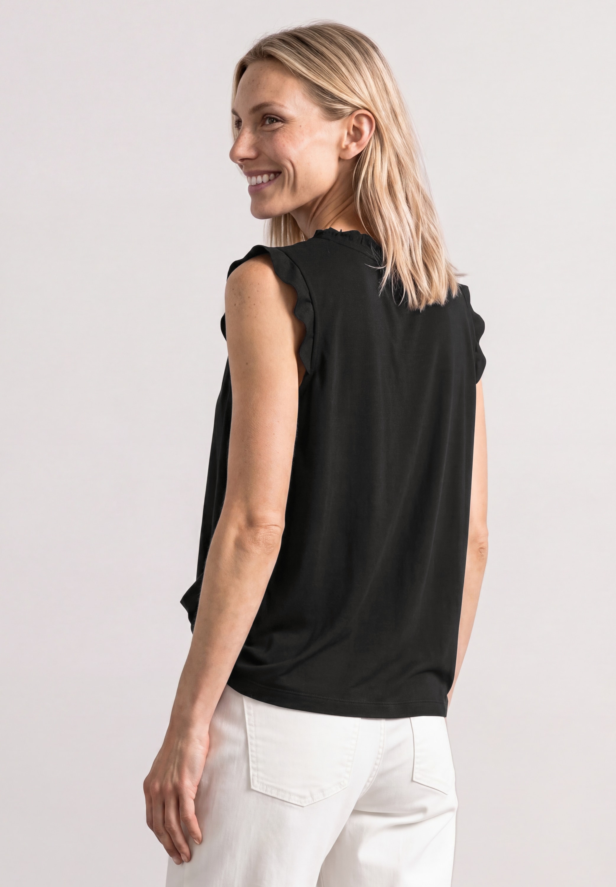 STREET ONE Shirttop mit Volantärmeln