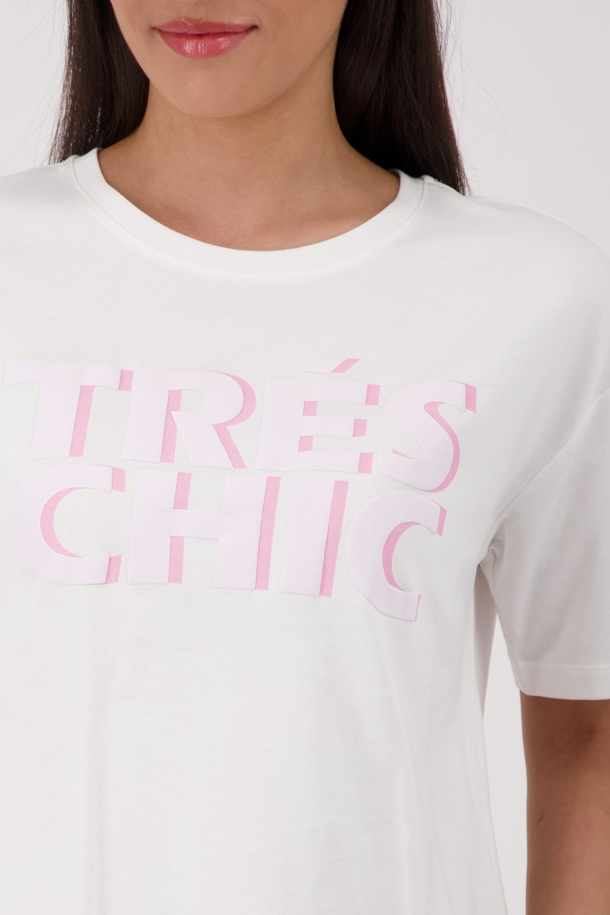 Monari Rundhalsshirt »Shirt Schrift« mit Buchstabenprint