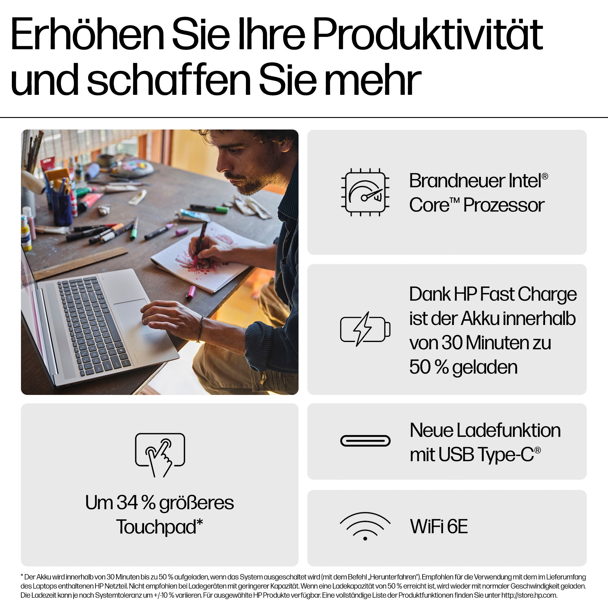HP Notebook »Pavilion 16-af0256ng«, 40,6 cm, / 16 Zoll, Intel, Core Ultra 5, Intel Graphics, 512 GB SSD