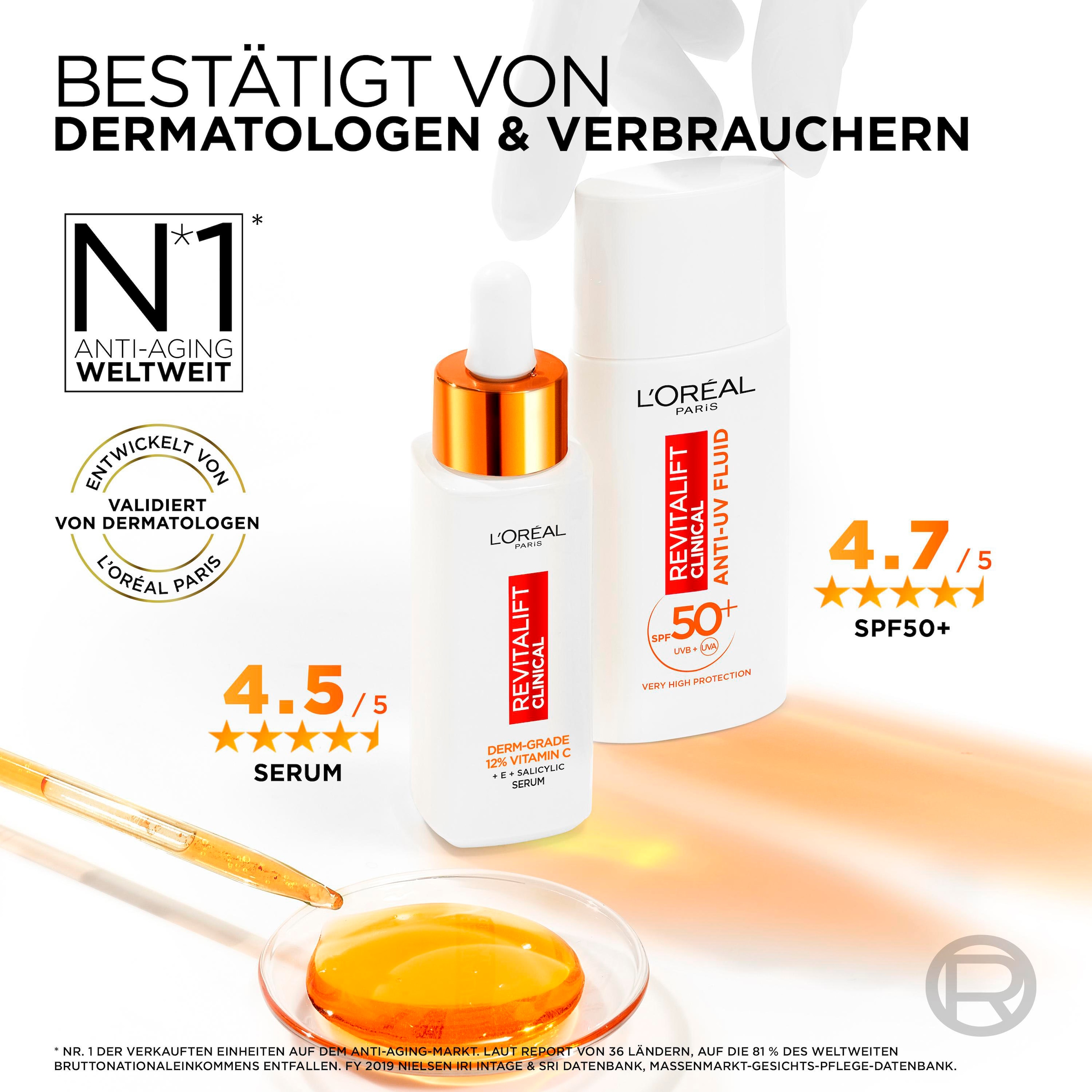 L'ORÉAL PARIS Gesichtspflege-Set »Revitalift Vitamin C Duo«, (Set, 2 tlg.), mit hoher Wirksamkeit