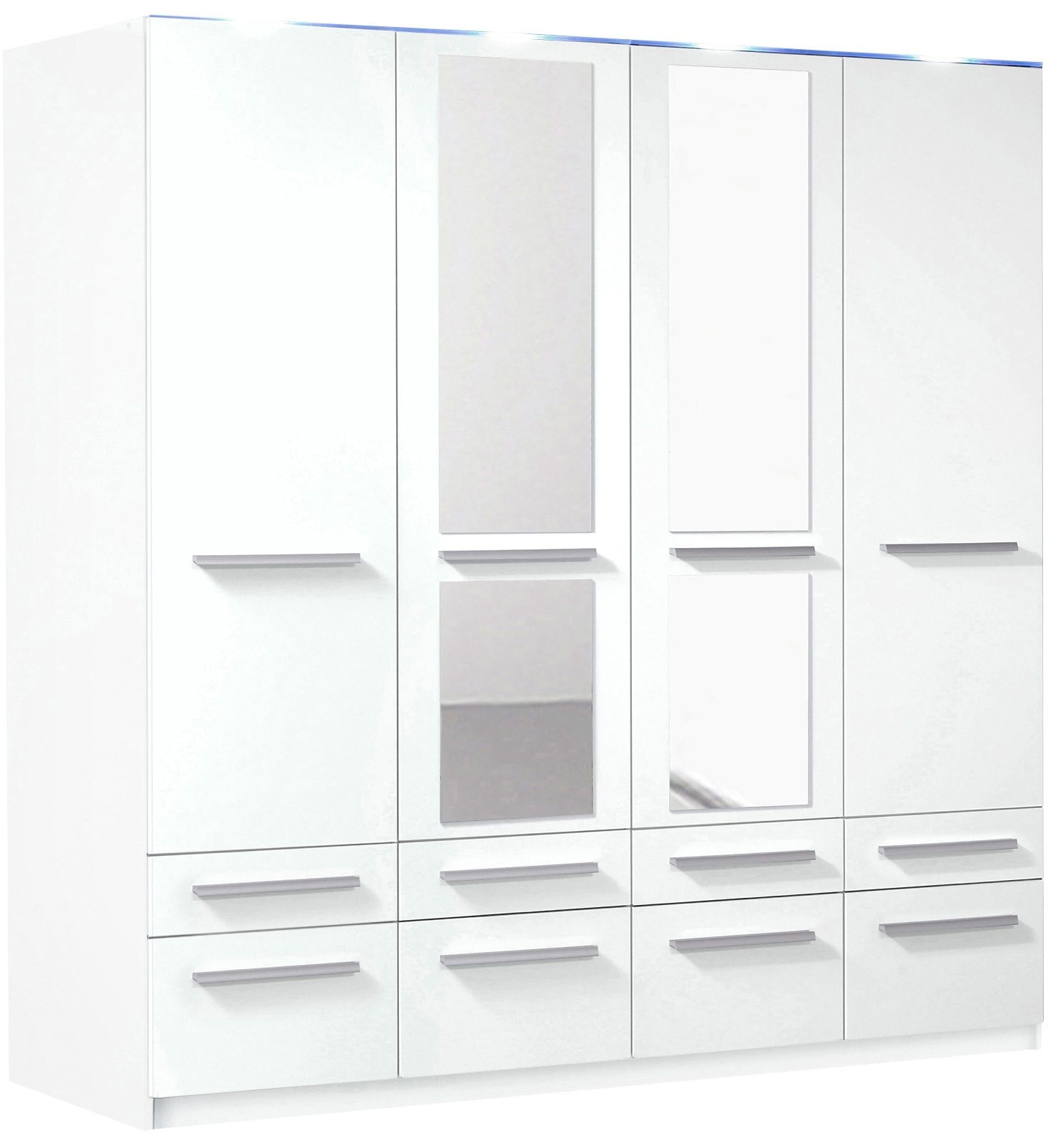 priess Kleiderschrank "Schrank Garderobe Wäscheschrank Barcelona in 5 Breiten" viel Stauraum, geräumige Schubkästen, mit Spiegel, MADE IN GERMANY
