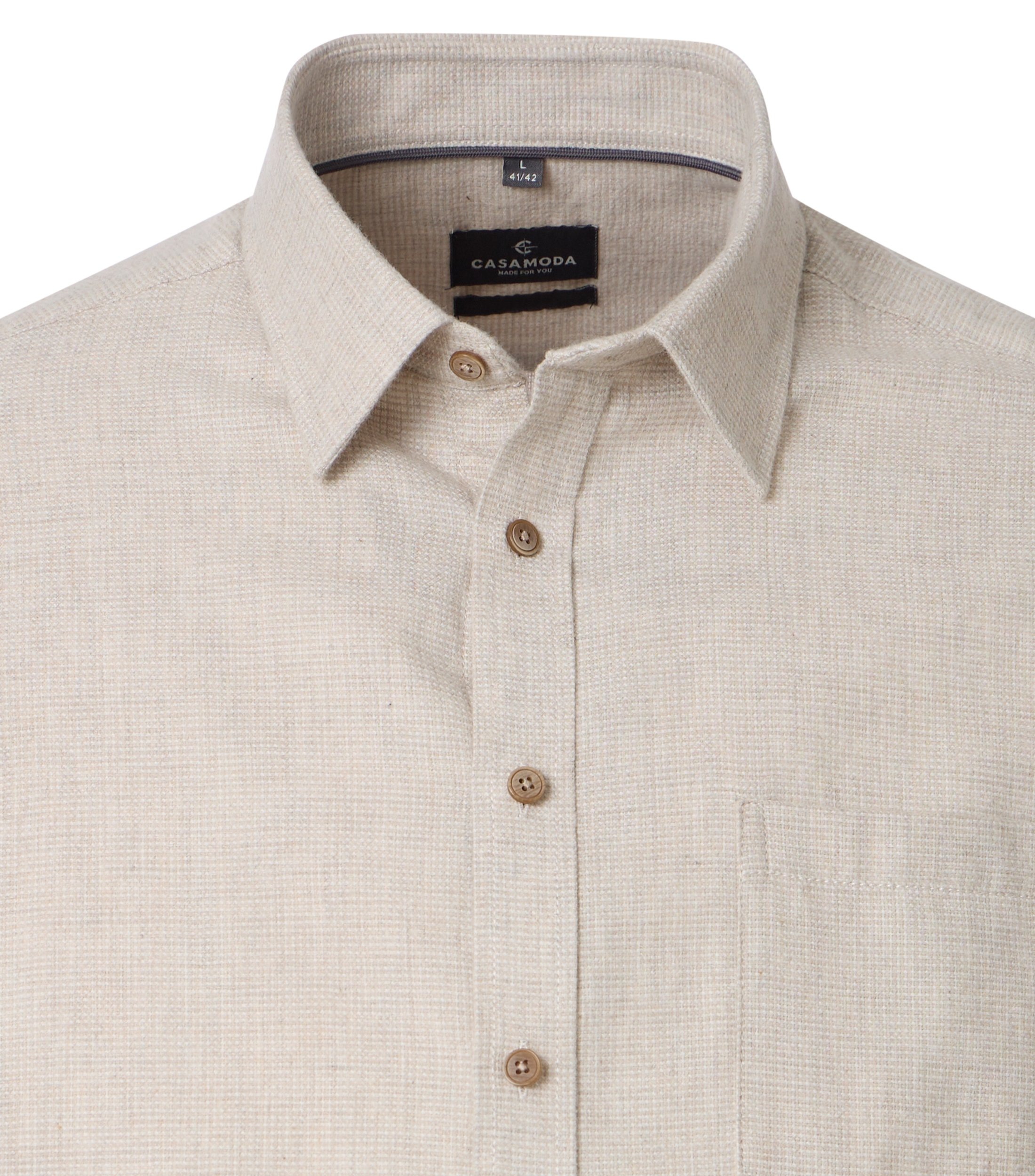 CASAMODA Flanellhemd »CASAMODA Flanellhemd uni«