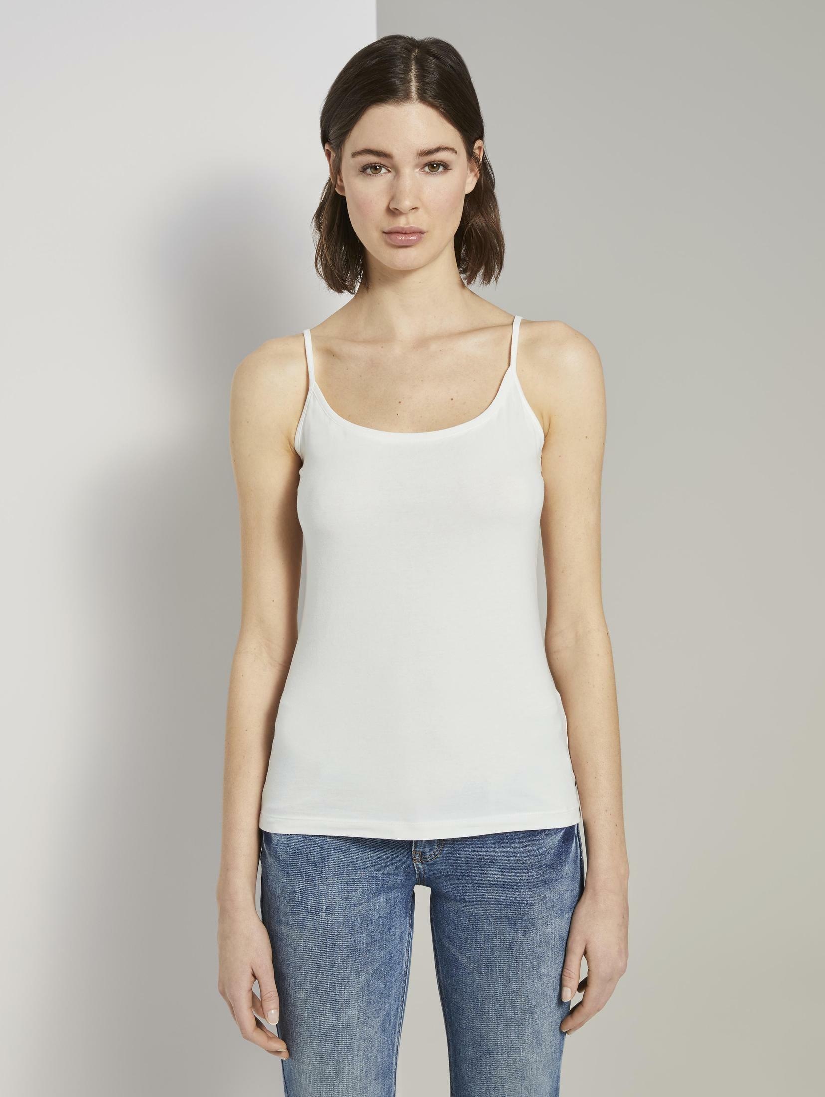 Tom Tailor Kurzarmshirt Basic Top Mit Spaghettitragern Online Kaufen Baur