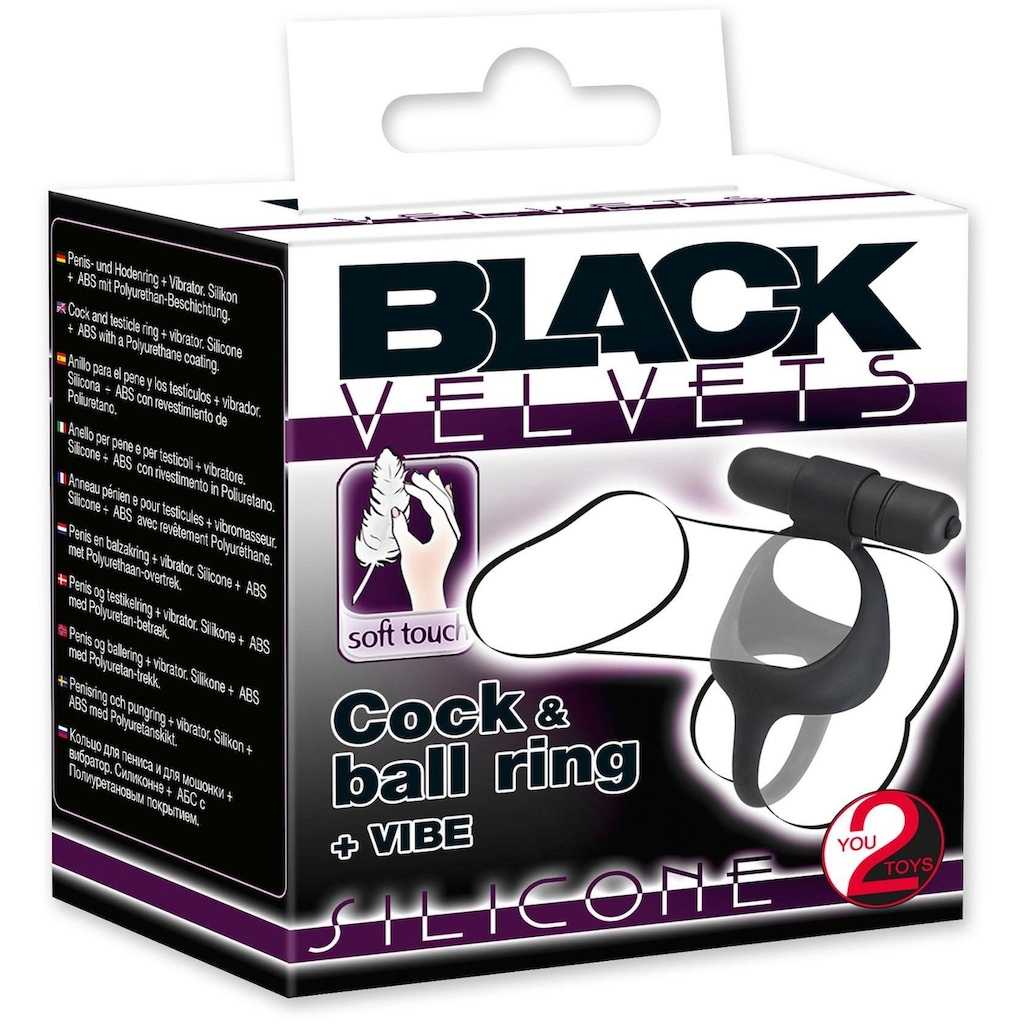 BLACK VELVETS Penisring »Vibro-Penisring mit Hodenteiler«