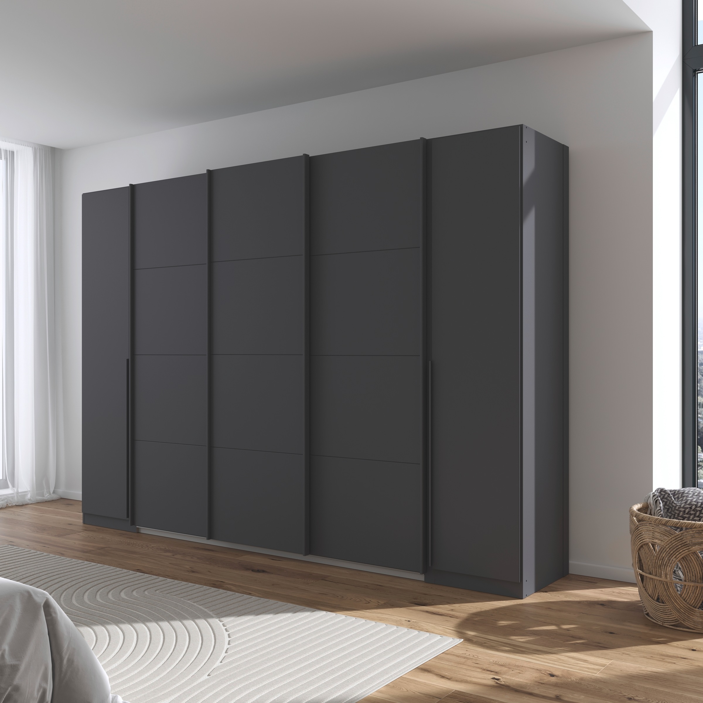 rauch Schwebetürenschrank »Agordo«, (im angesagten Mix aus Dreh- und Schwebetüren), optional mit Spiegel und zwei Griff-Farben MADE IN GERMANY
