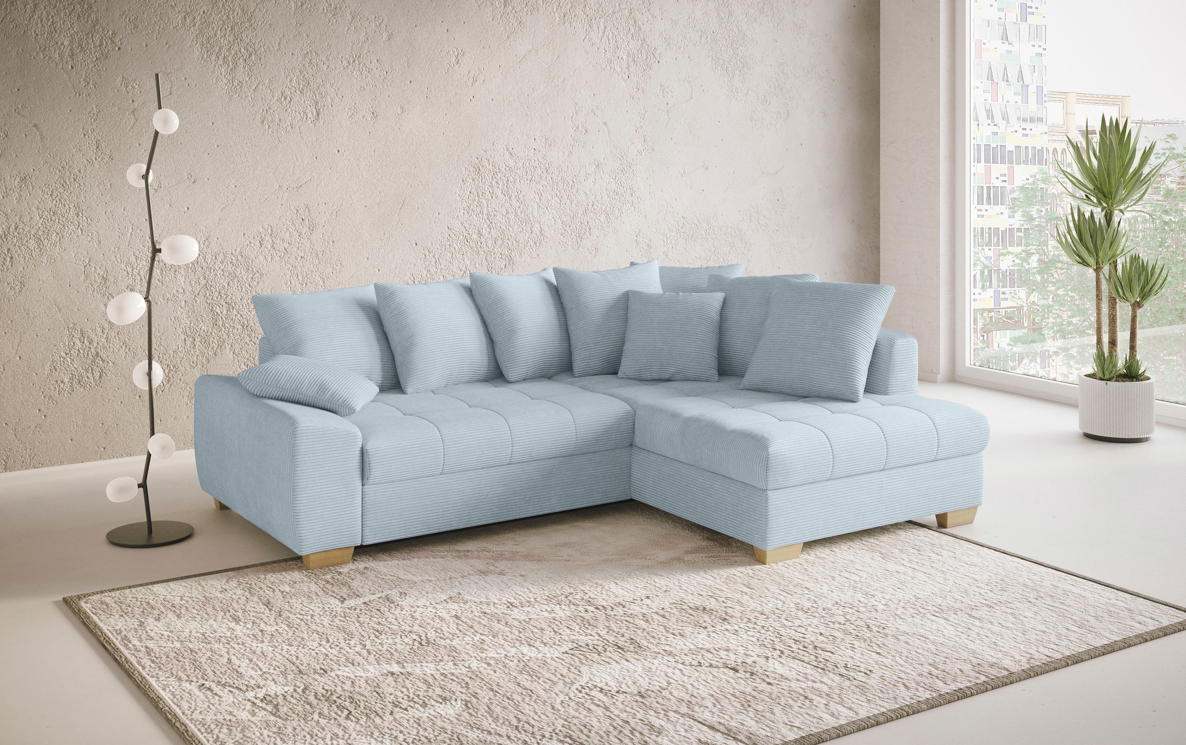 Mr. Couch Ecksofa "Nikita II, L-Form", Wahlweise mit Bettfunktion, Bettkast günstig online kaufen