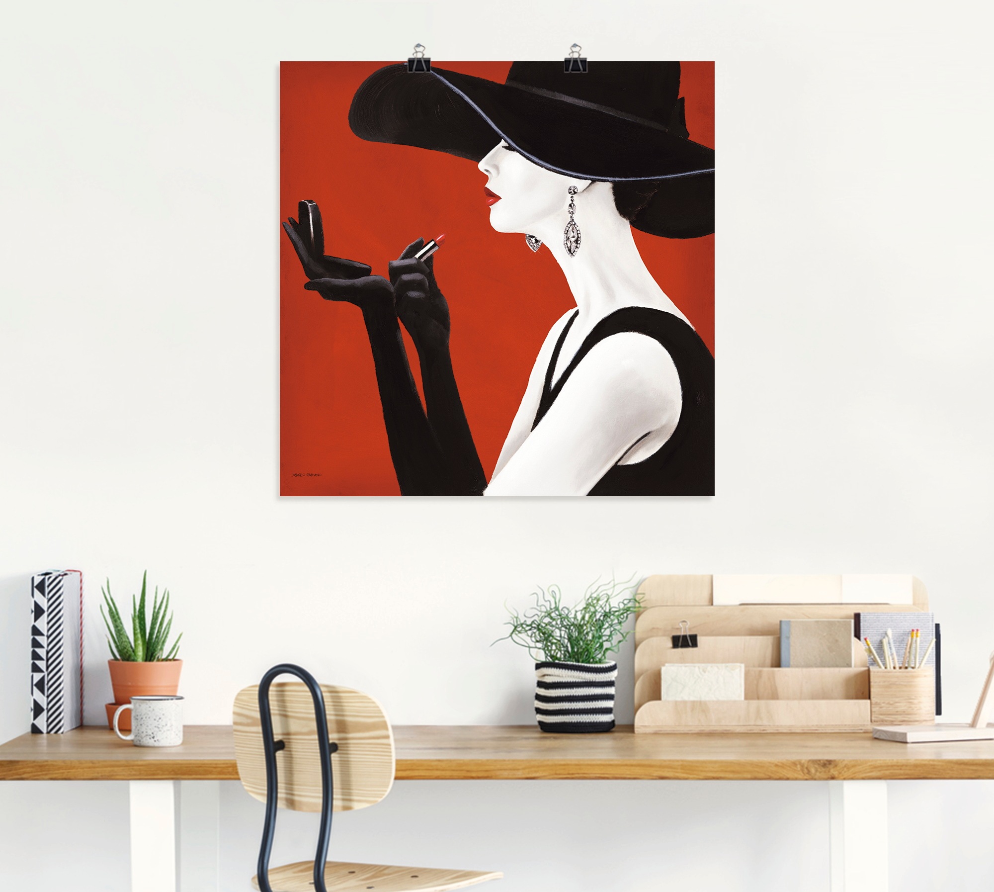 Artland Wandbild »Hut ab II«, Frau, (1 St.), als Leinwandbild, Poster, Wandaufkleber in verschied. Größen