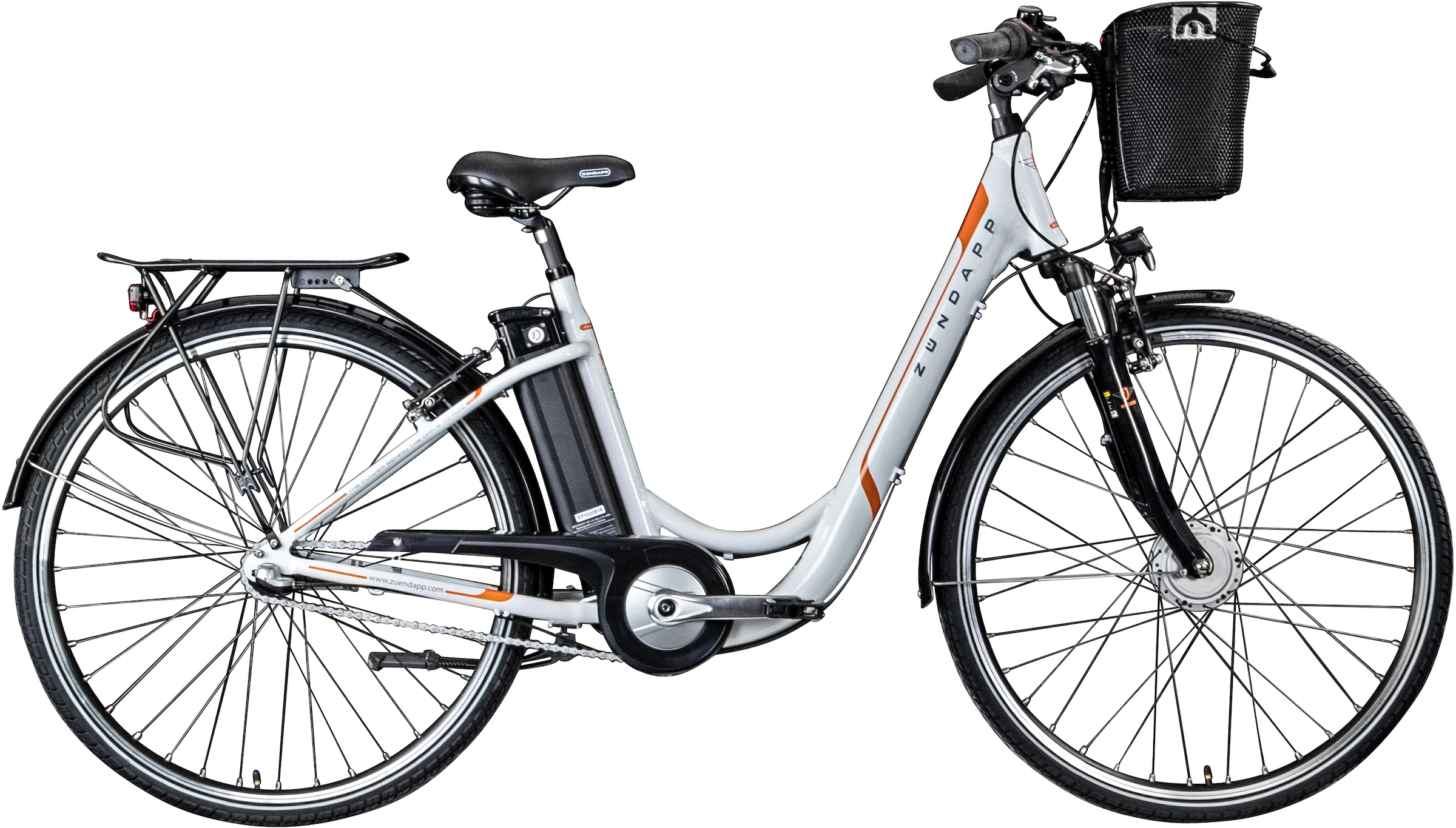 Zündapp E-Bike »Z510«, 3 Gang, Shimano, Nexus SC-3C41, Frontmotor 250 W, Pedelec, Elektrofahrrad für Damen, Cityrad